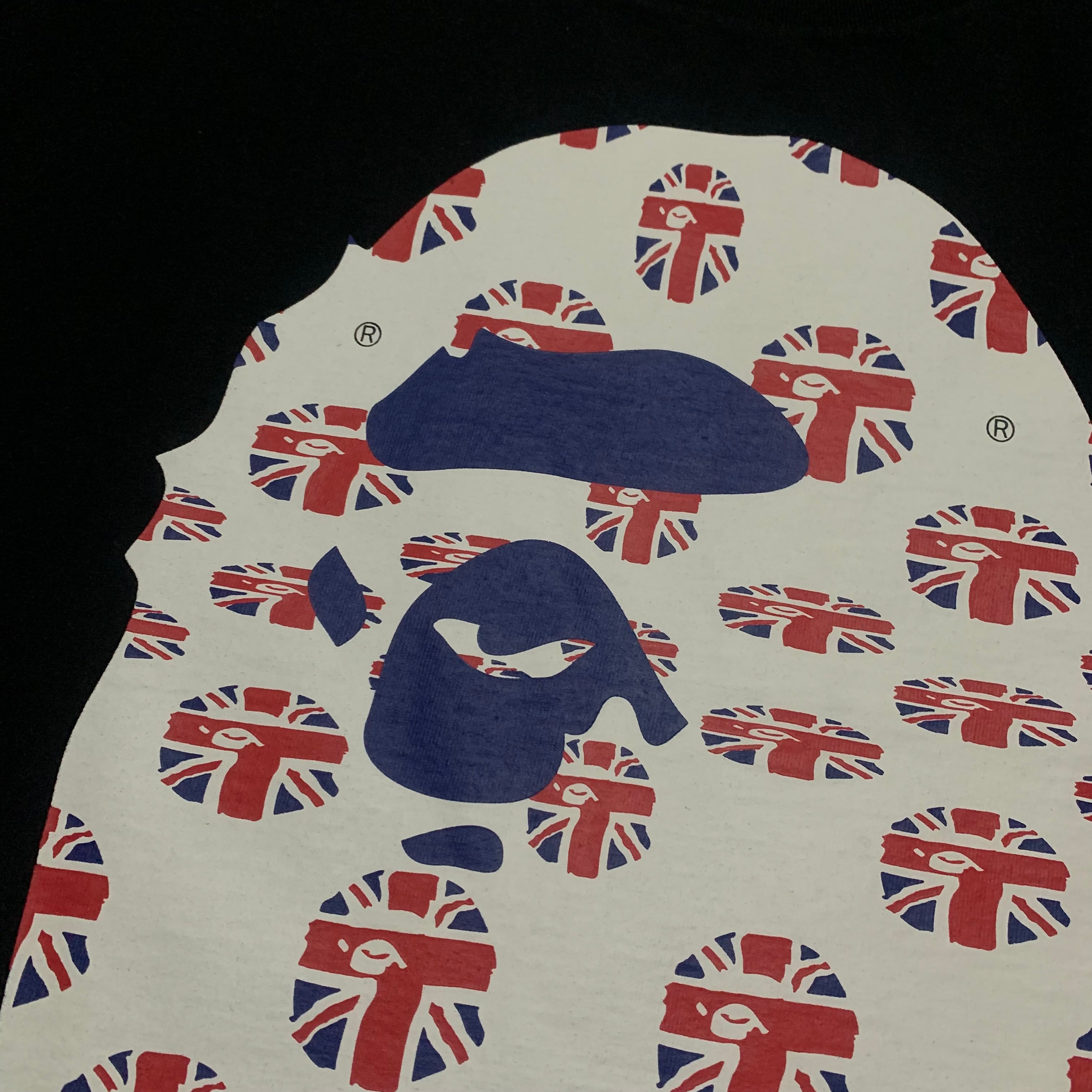 Bape Medium Big Ape Head UK London Store Black Tee