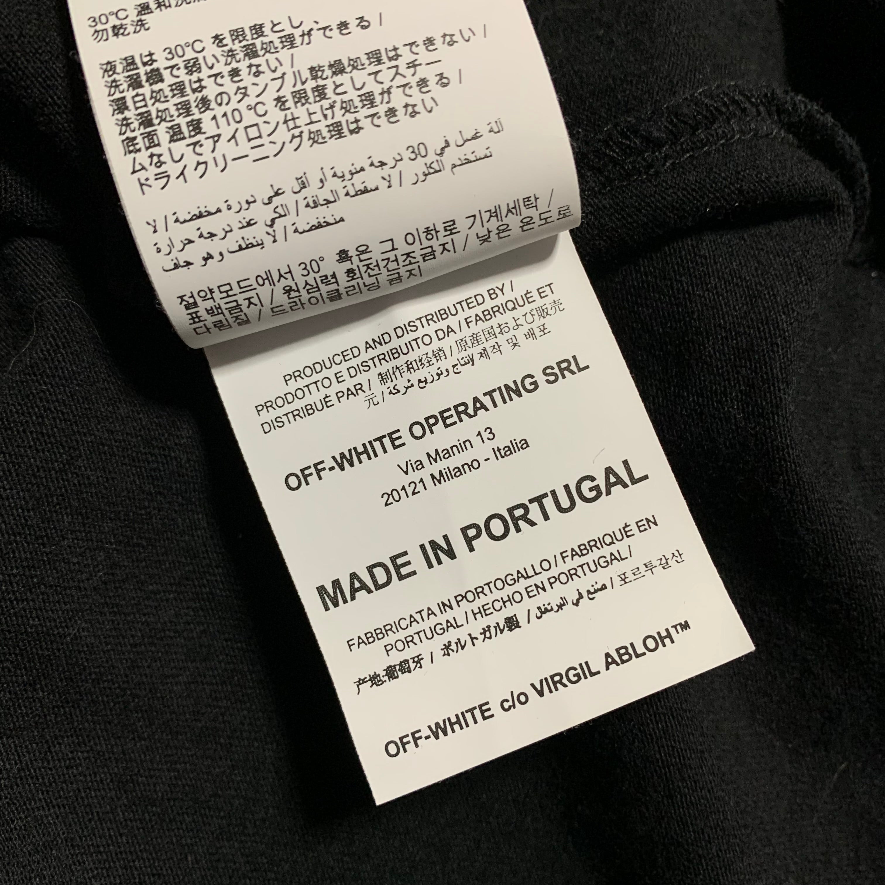 Off White Medium Dripping Arrows Black Tee Virgil Abloh