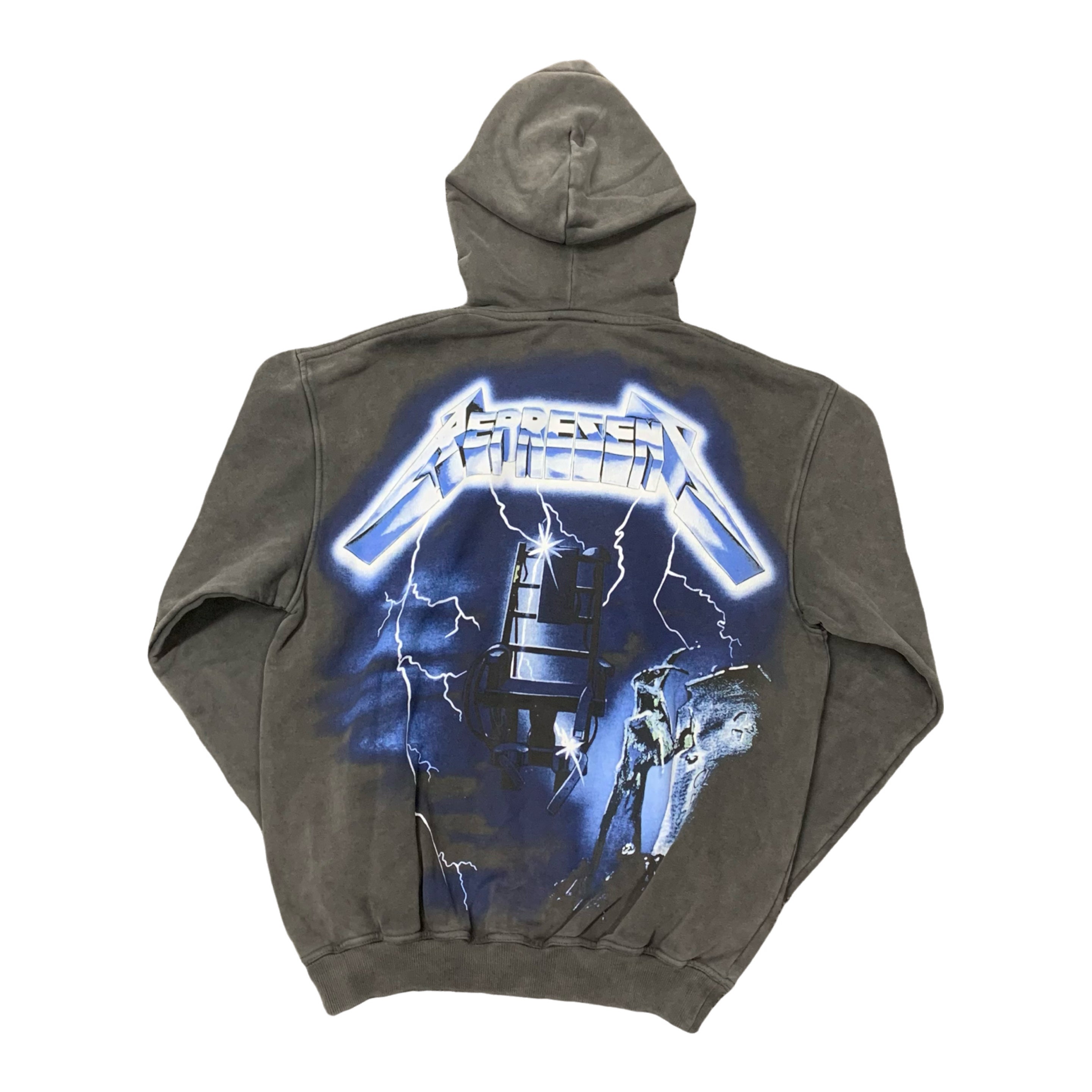 Represent Small Hoodie Metallica Vintage Grey Hoodie (RRP £185)