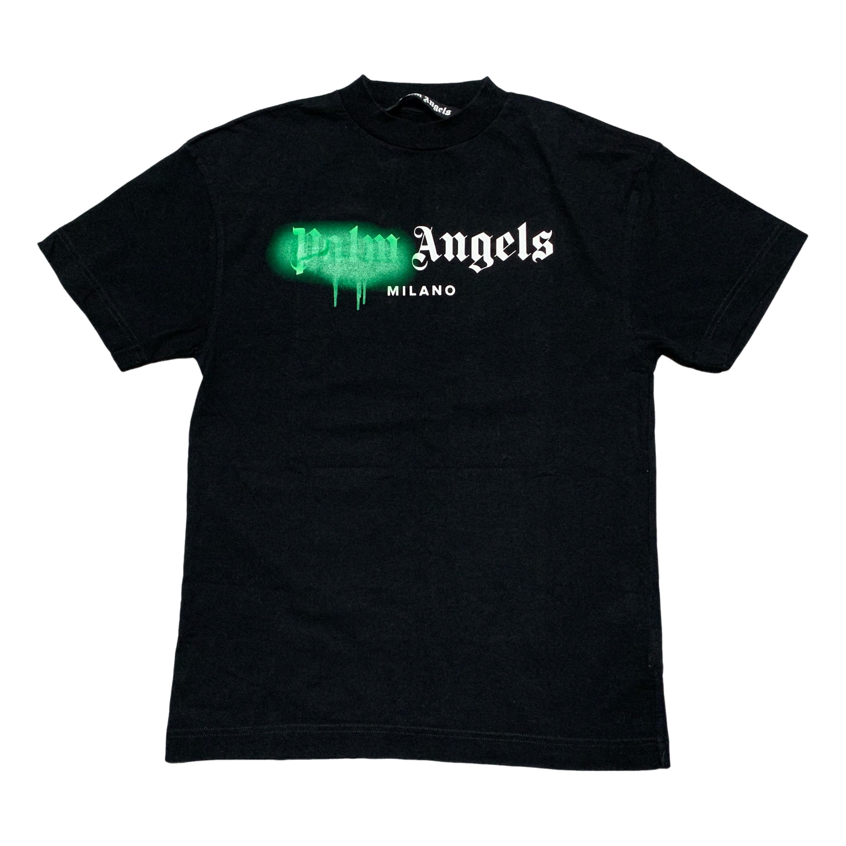 Palm Angels Small Sprayed Milano Black Tee