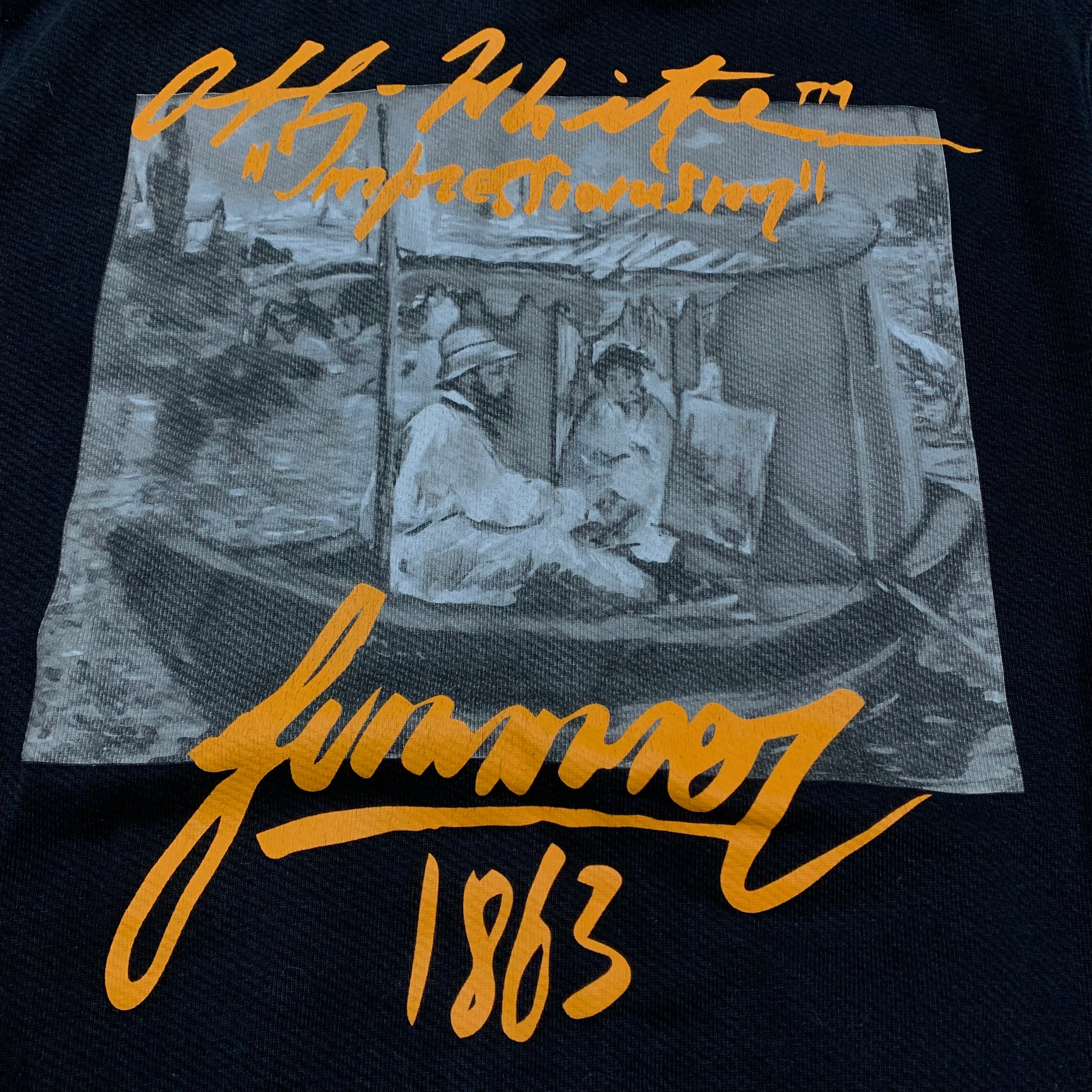 Off White Medium Impressionism Black Sweatshirt Crewneck Virgil Abloh