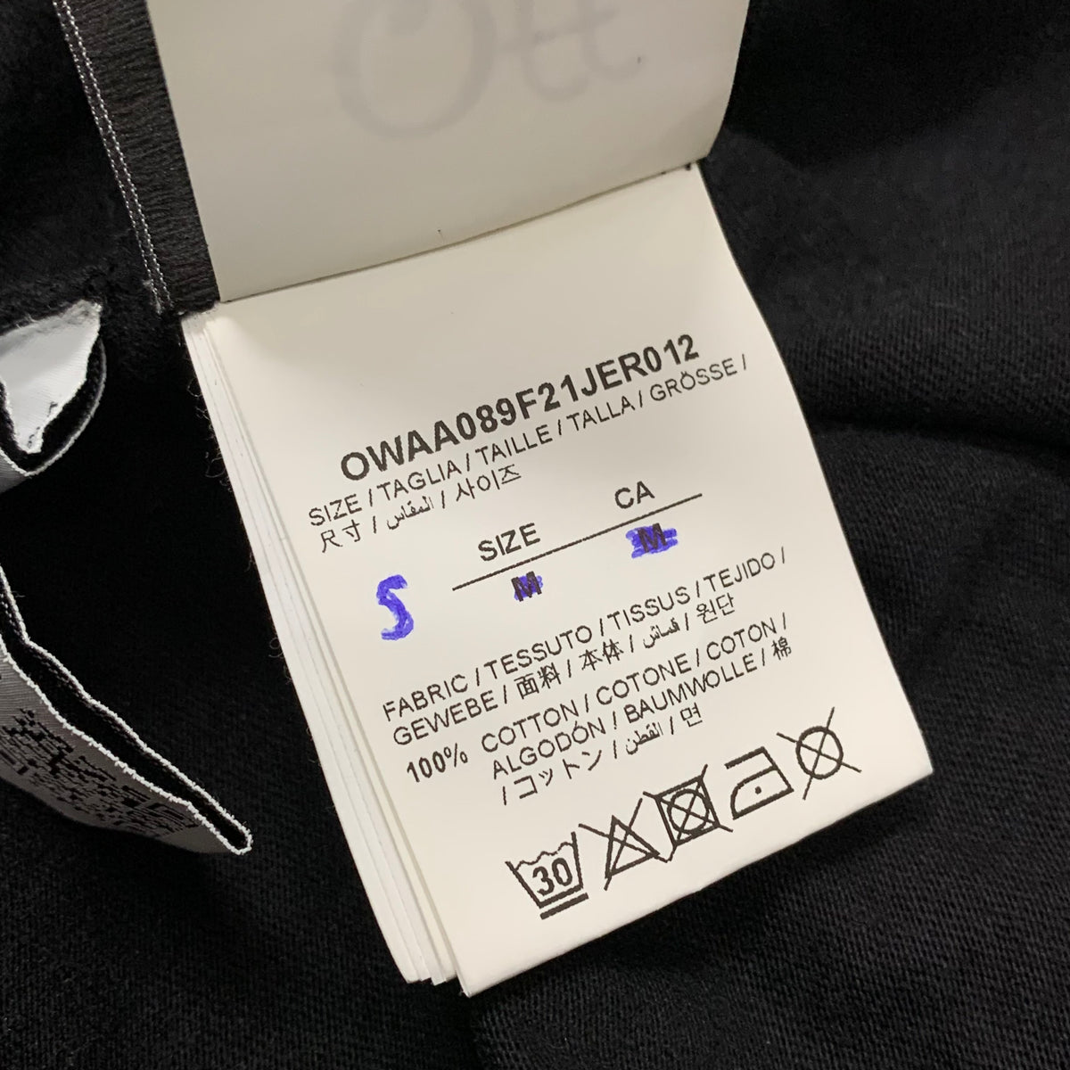 Off White Small Tee Arrows Graphic Black T-Shirt Virgil Abloh