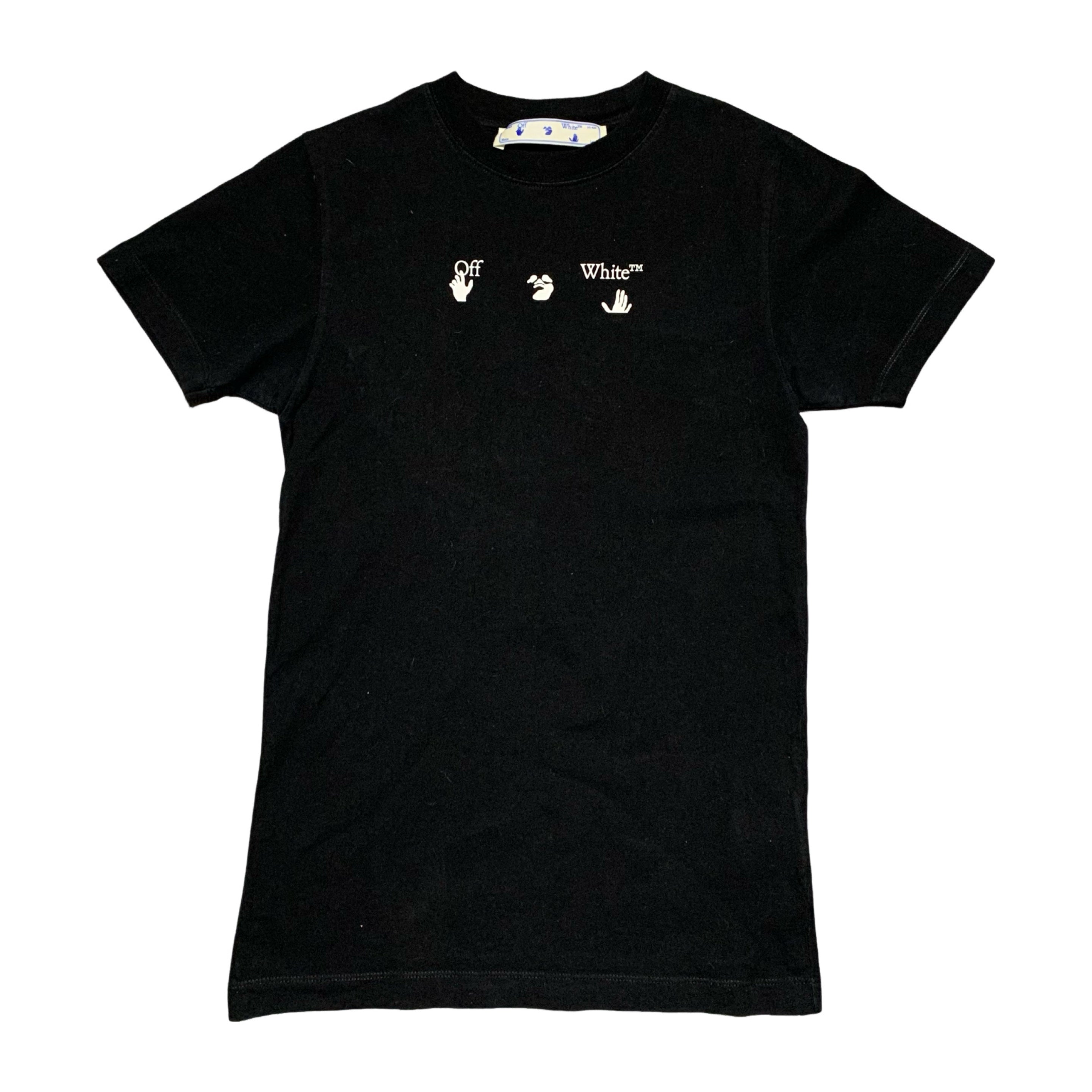 Off White XXS Bolt Arrows Black Tee Virgil Abloh