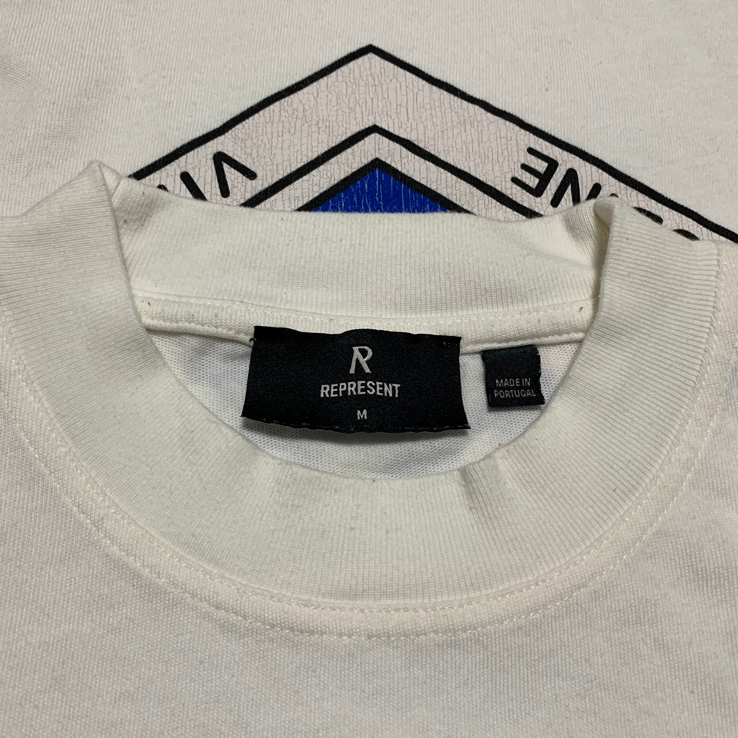 Represent Medium Classic Parts Flat White Pocket Tee