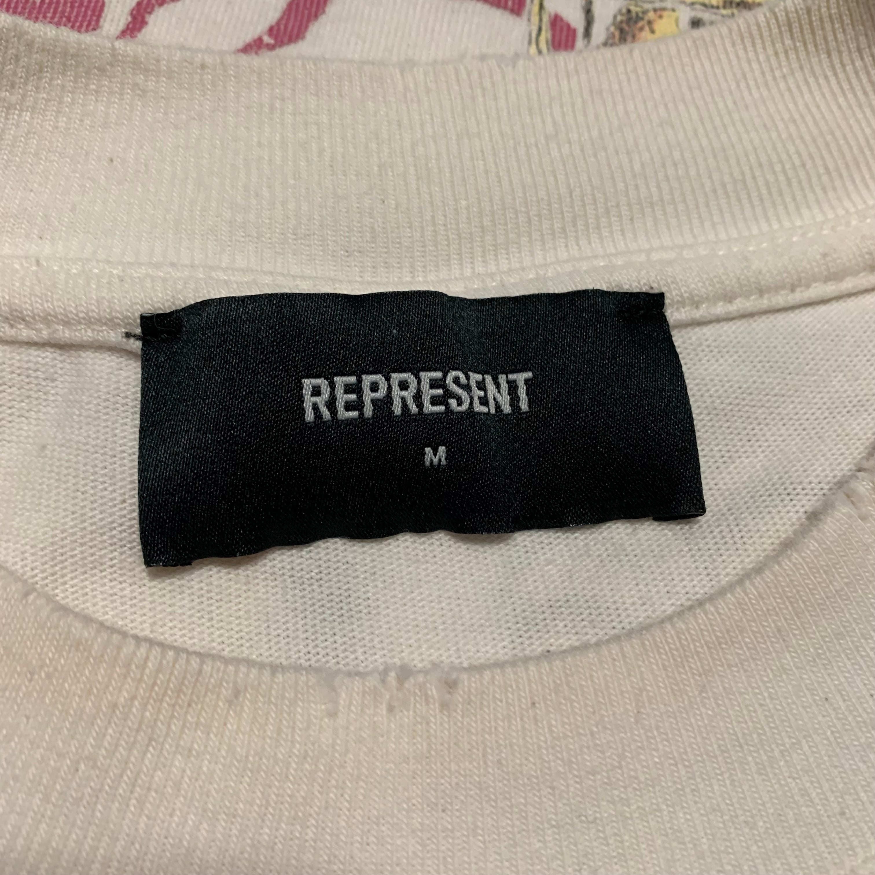 Represent Medium Motley Crue Flat White Tee