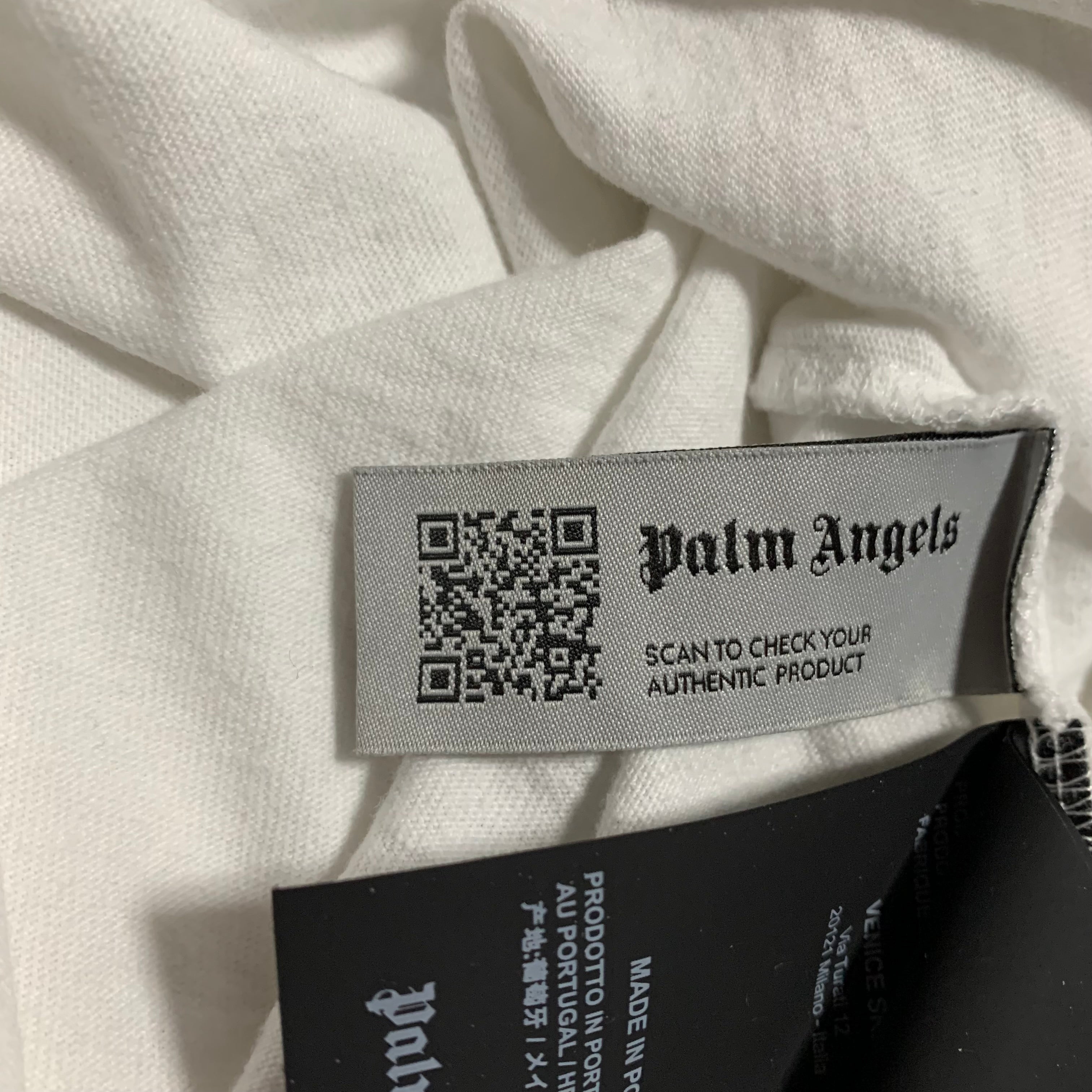 Palm Angels Small Boulevard Palm Tree White Tee