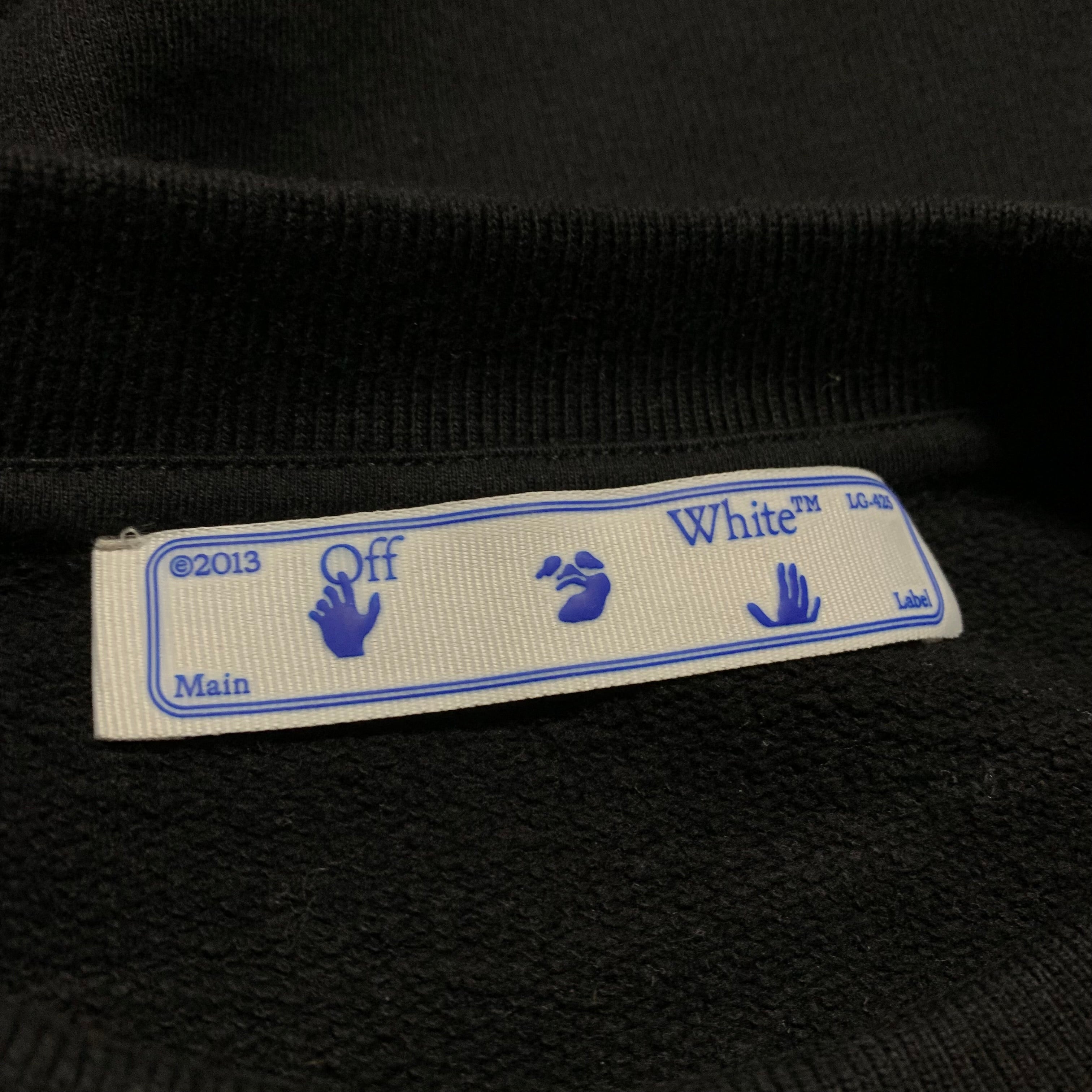 Off White Medium Caravaggio Graphic Black Sweatshirt Crewneck Virgil Abloh