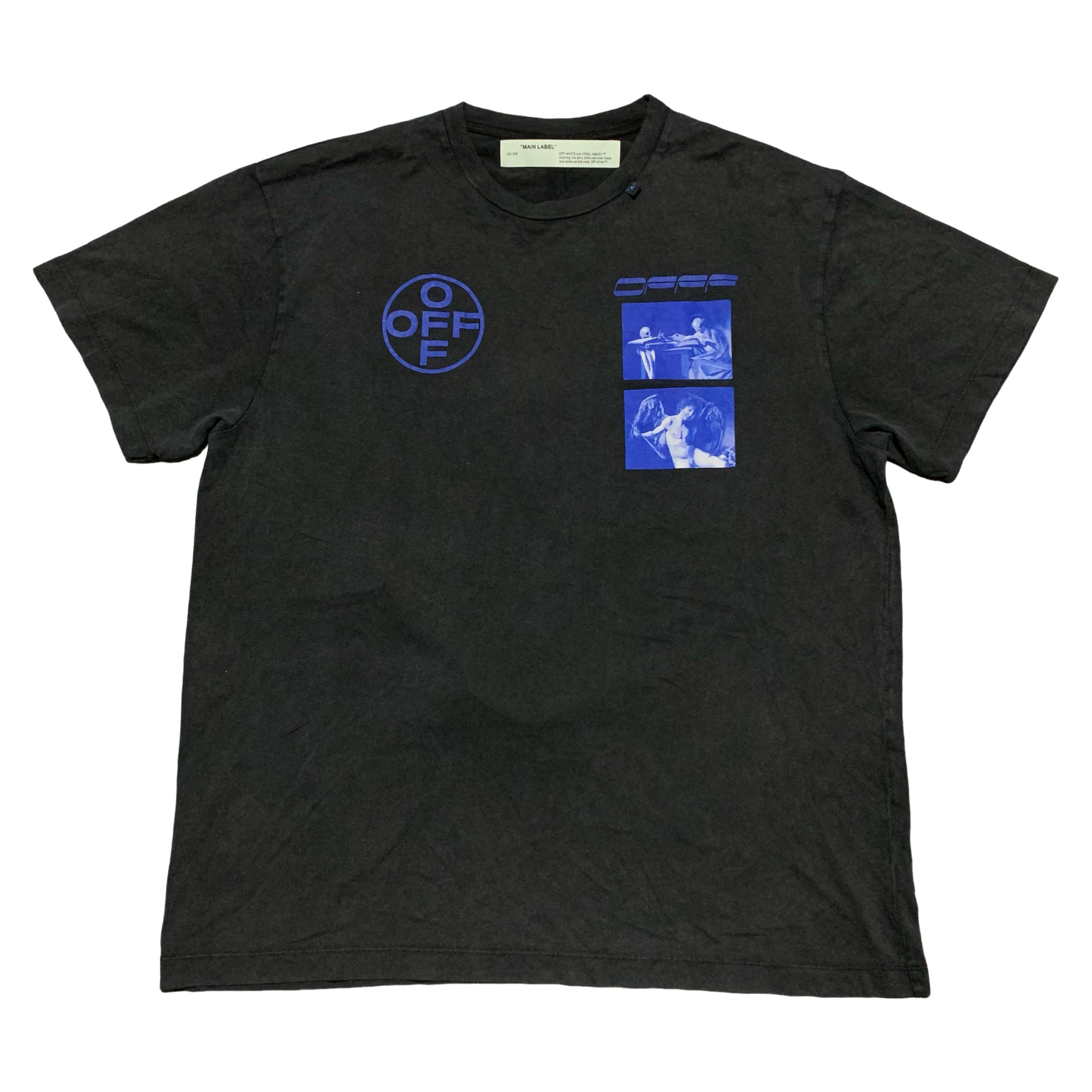 Off White XL Hardcore Caravaggio Off Black Tee Virgil Abloh