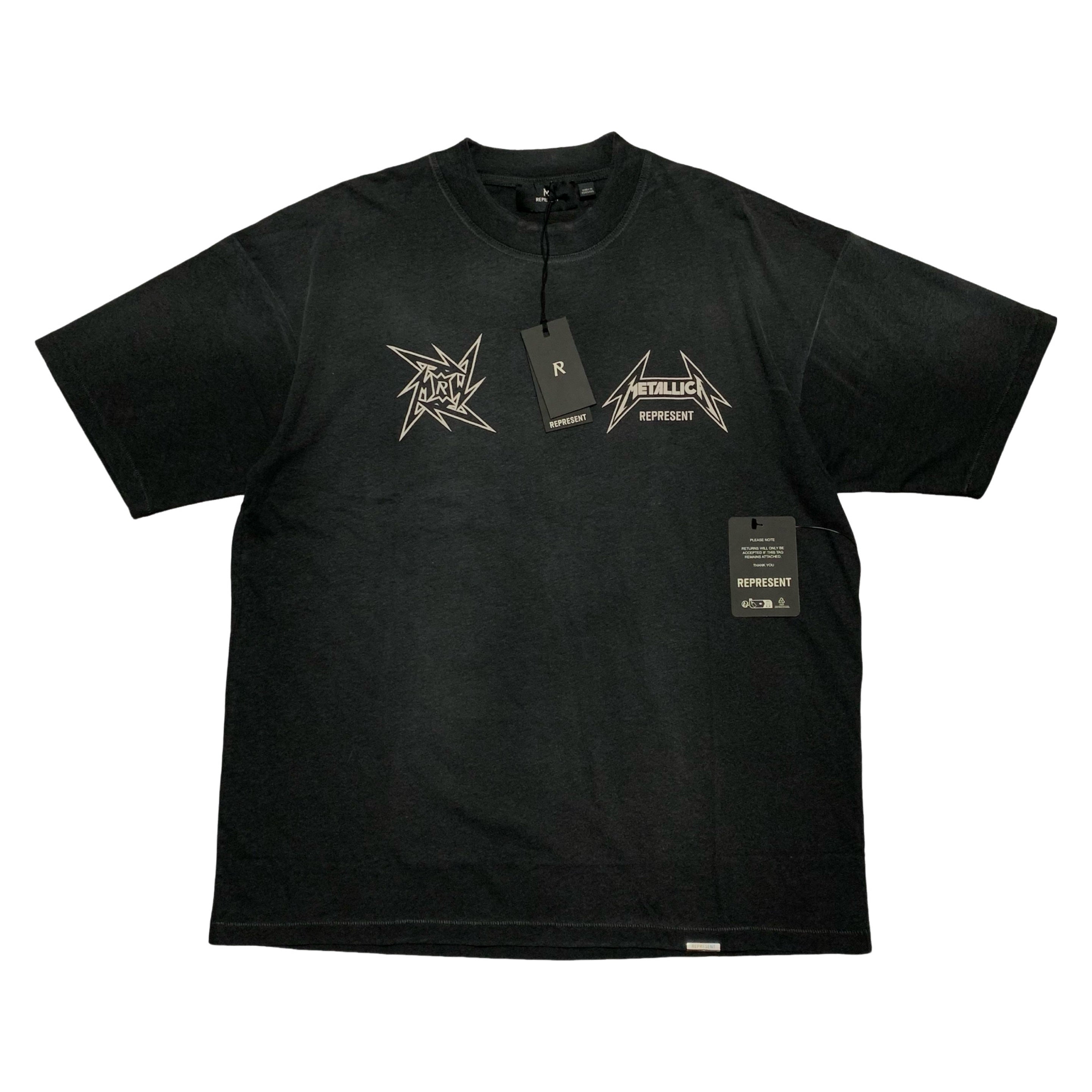 Represent Metallica Small 40th Anniversary Stained Black Tee (RRP £110)
