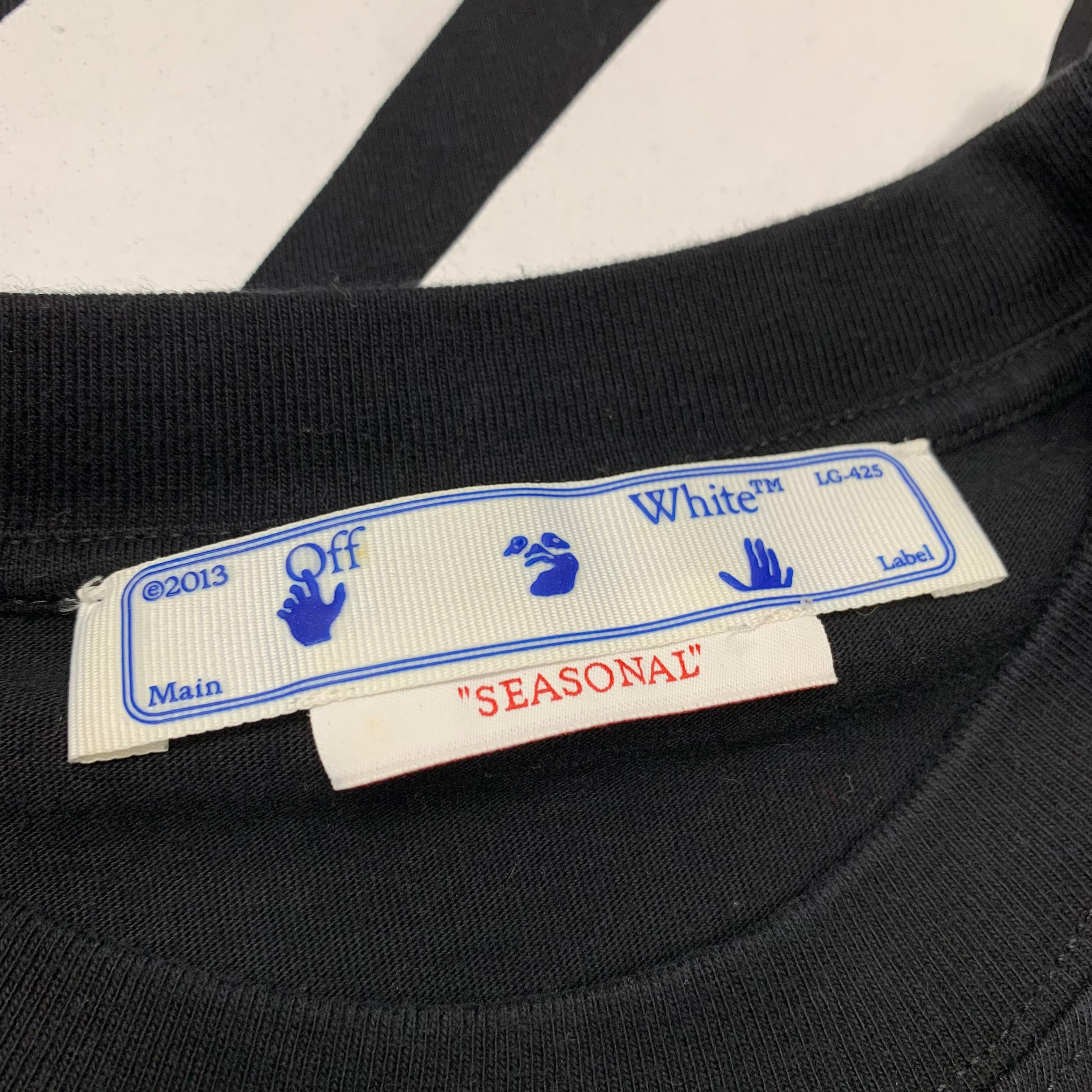 Off White Small Tee Diag Scribble Black T-Shirt Virgil Abloh