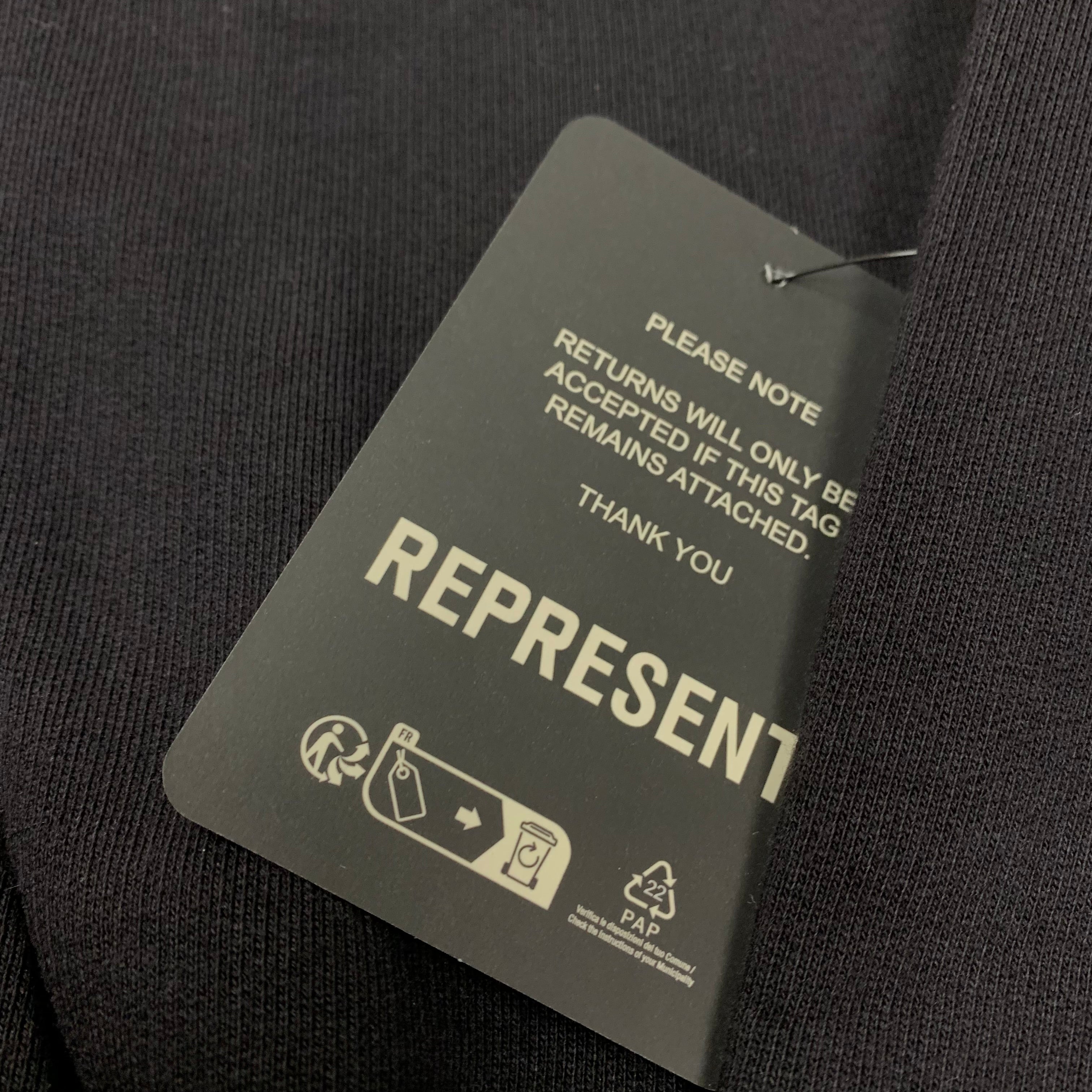 Represent Small Hoodie 247 Future Terrains Oversized Black Hoodie