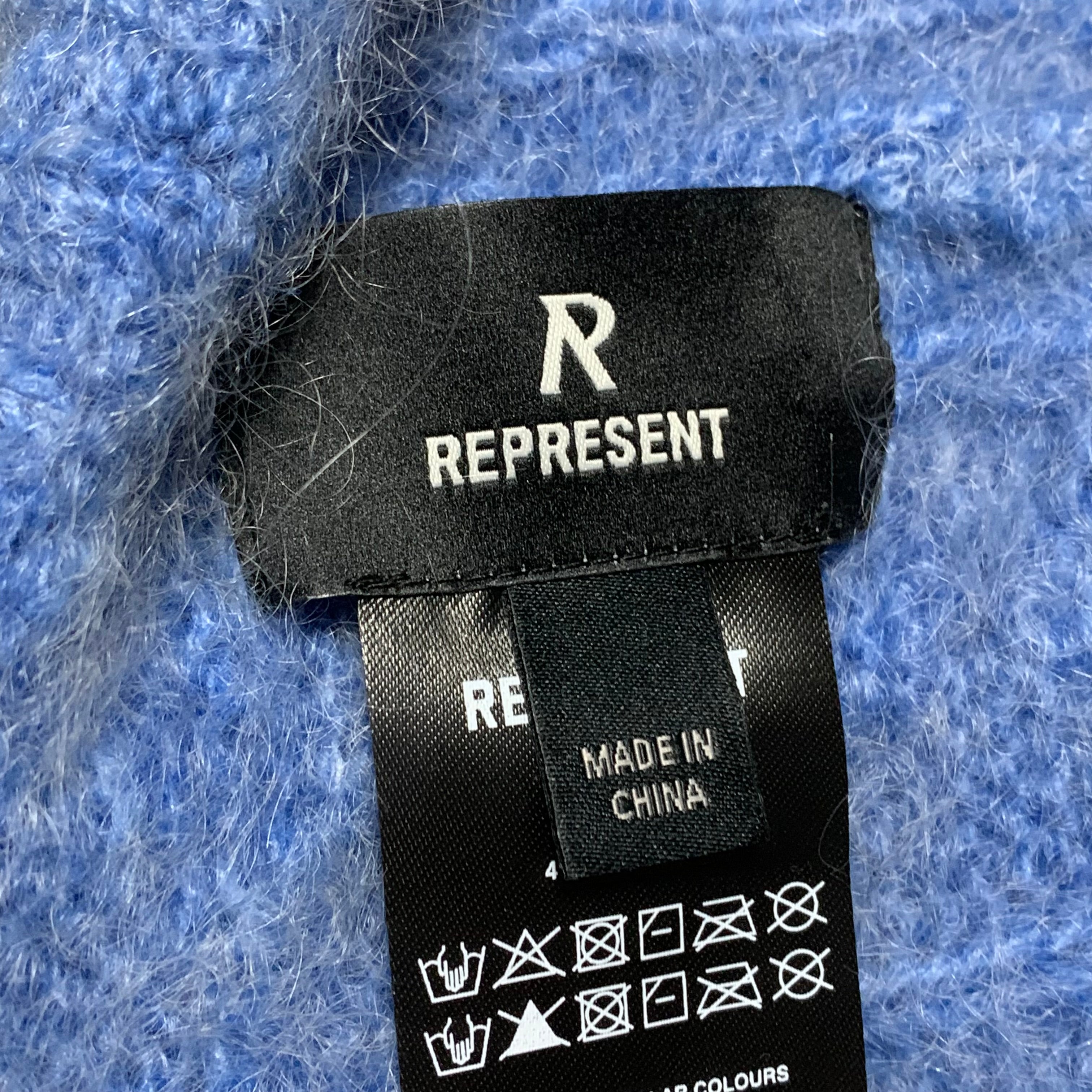 Represent Beanie Electric Blue Cable Knit Hat
