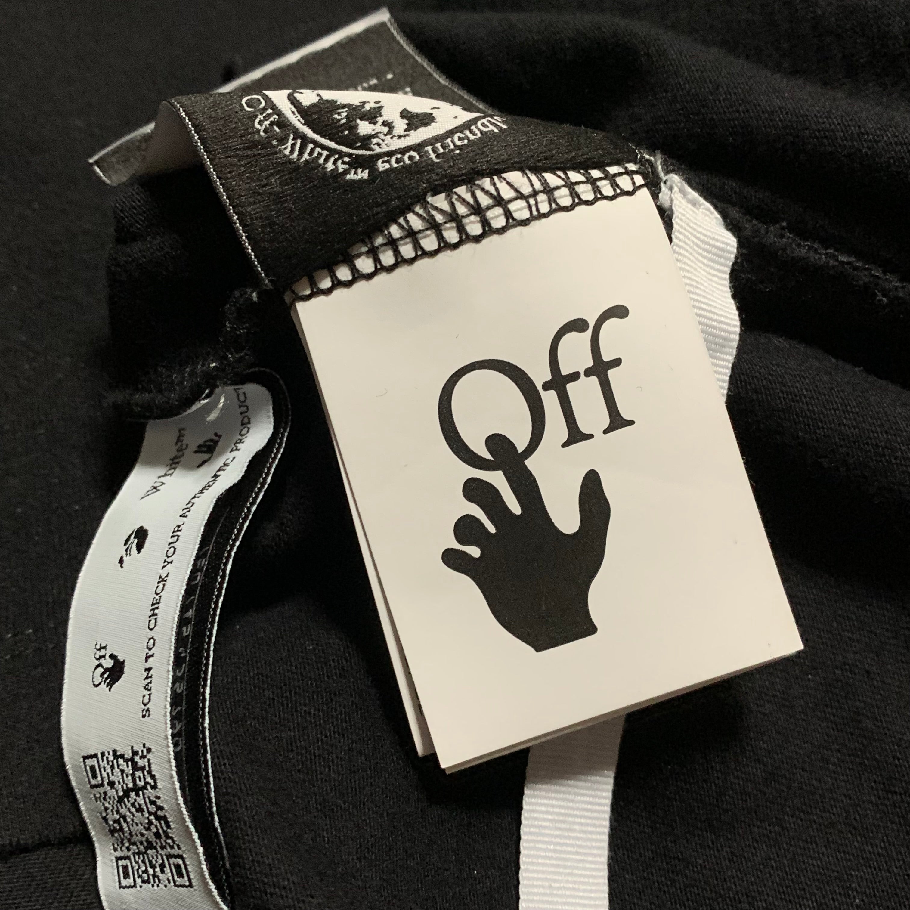 Off White XXL Arrow On Canvas Black Tee Virgil Abloh