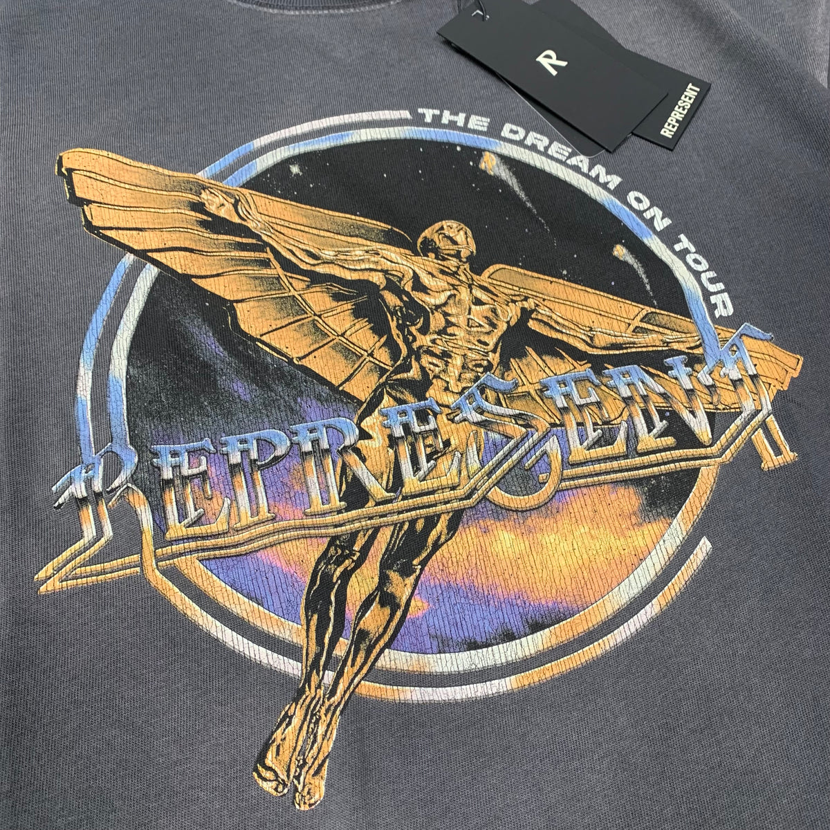 Represent XXS Tee Golden Tour Sun Fade Grey T-Shirt