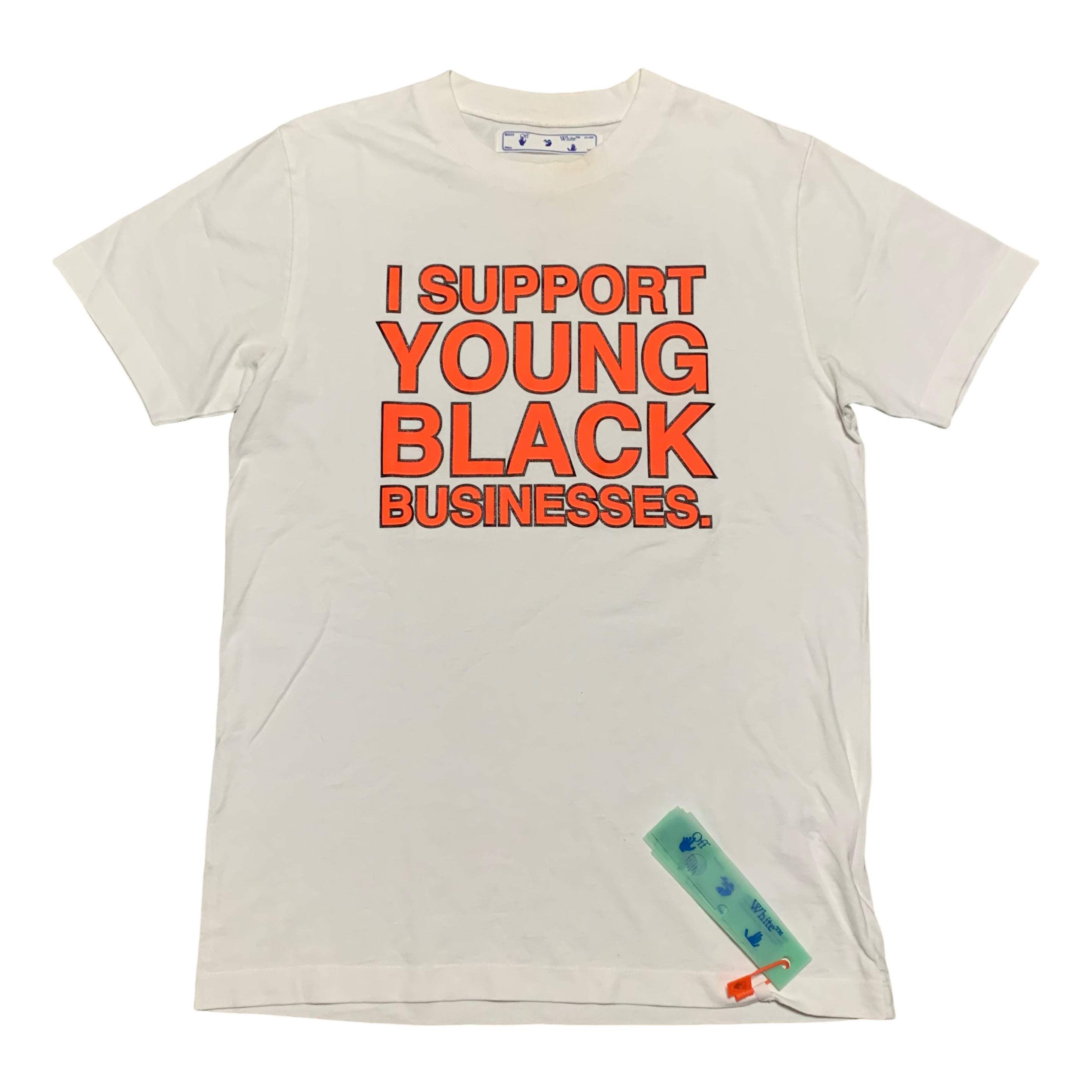 Off White Medium I Support Young Black Businesses White Tee Virgil Abloh
