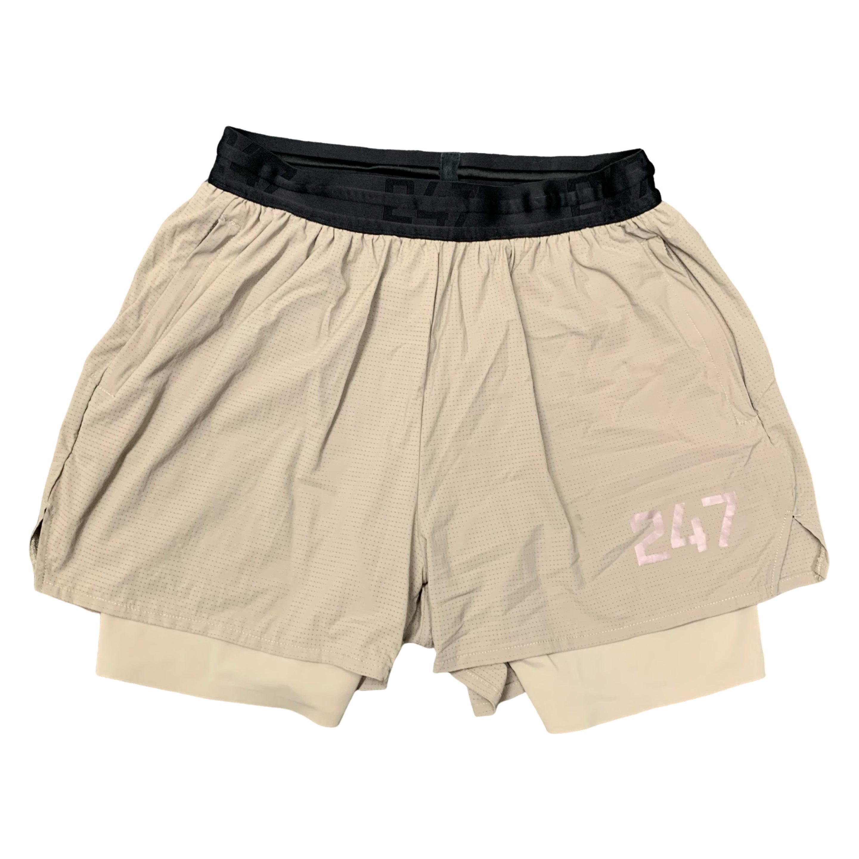 Represent Small Shorts Fused 2-1 Cinder Brown Shorts Bottoms