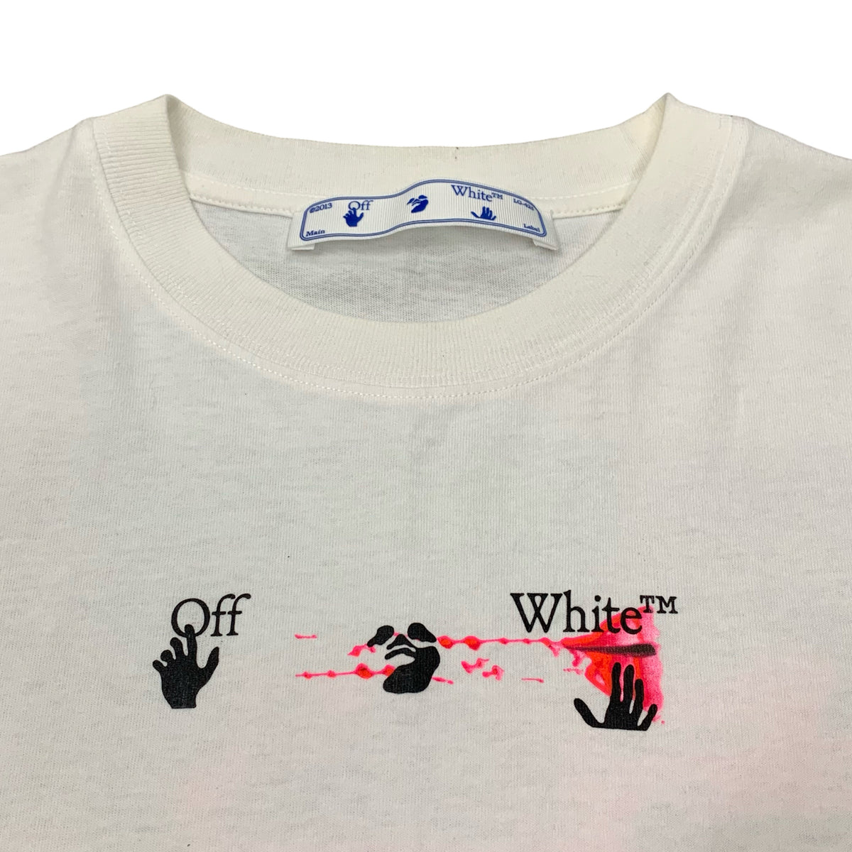 Off White Medium Tee Acrylic Arrows White T-Shirt Virgil Abloh