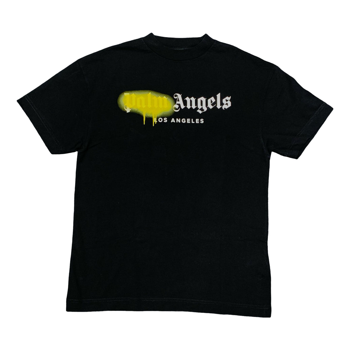 Palm Angels Small Tee Los Angels Sprayed Black T-Shirt
