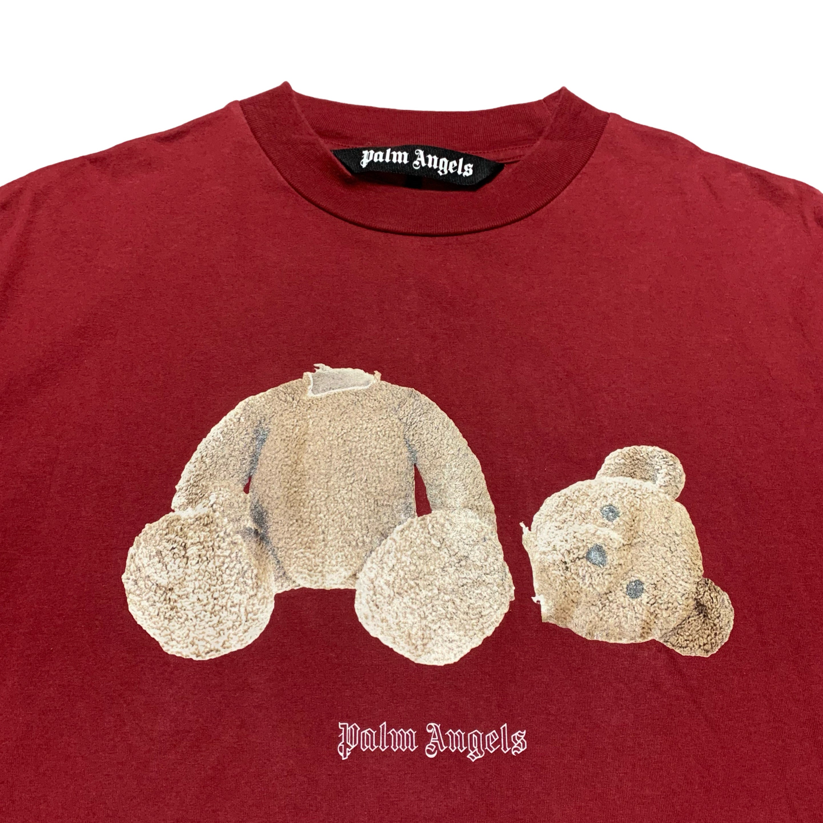 Palm Angels Medium Kill The Bear Rose Burgundy Tee End Clothing Exclusive