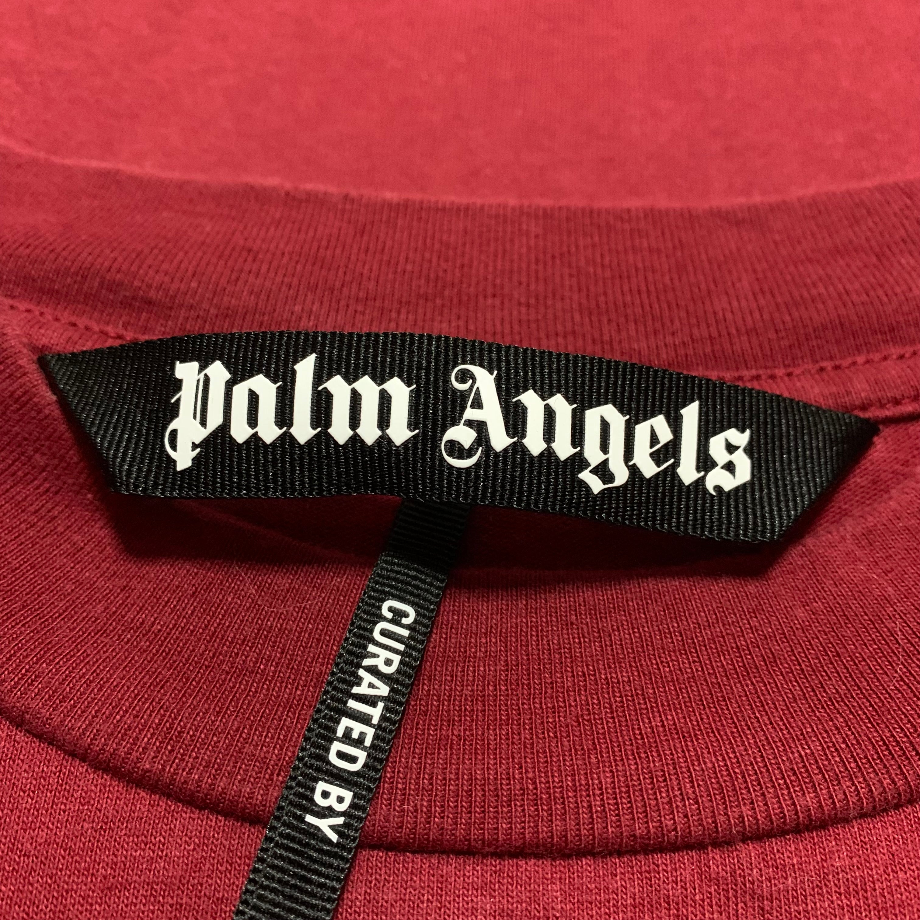 Palm Angels Medium Kill The Bear Rose Burgundy Tee End Clothing Exclusive