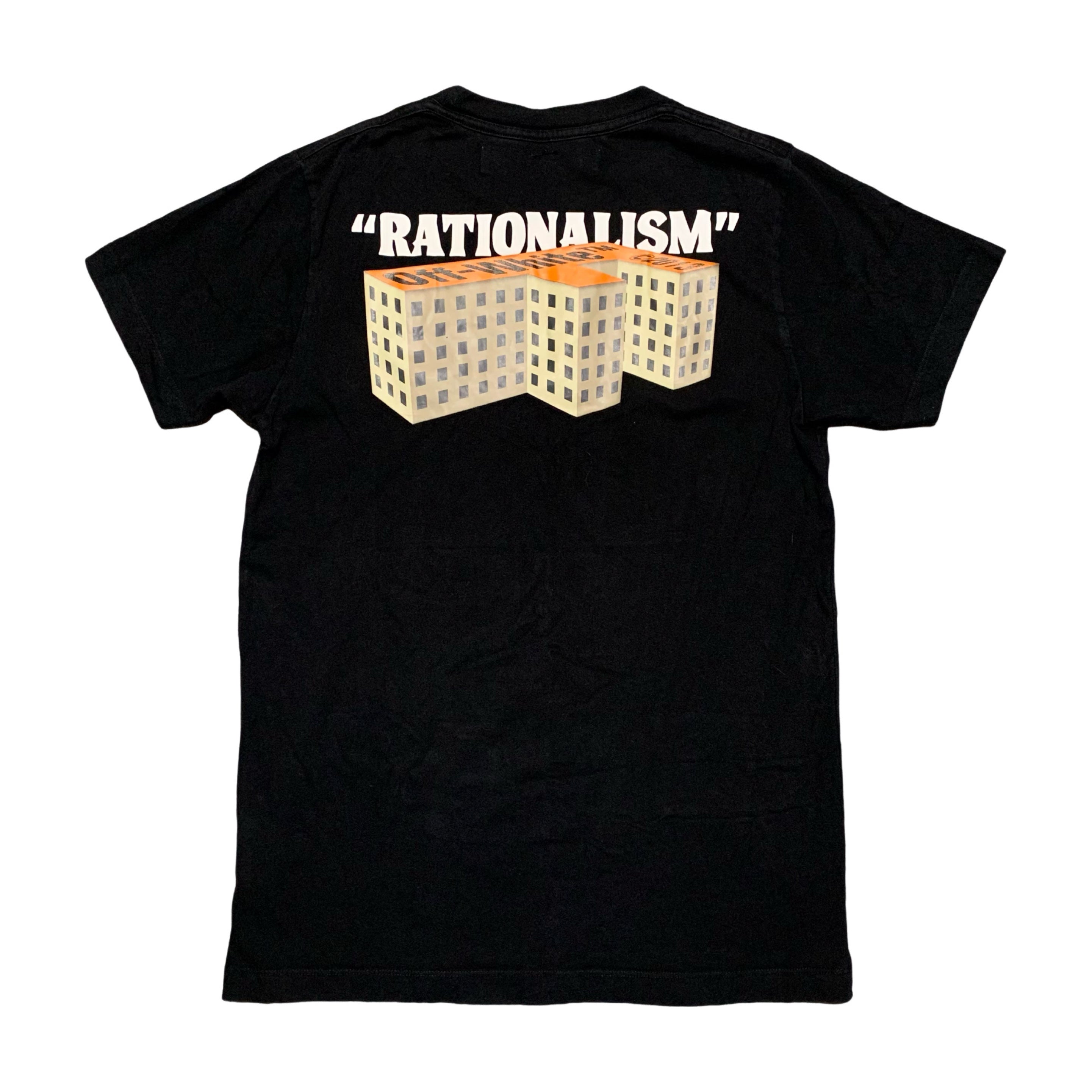 Off White Medium Black Tee 'Rationalism' Virgil Abloh (OMAA027R20185007)