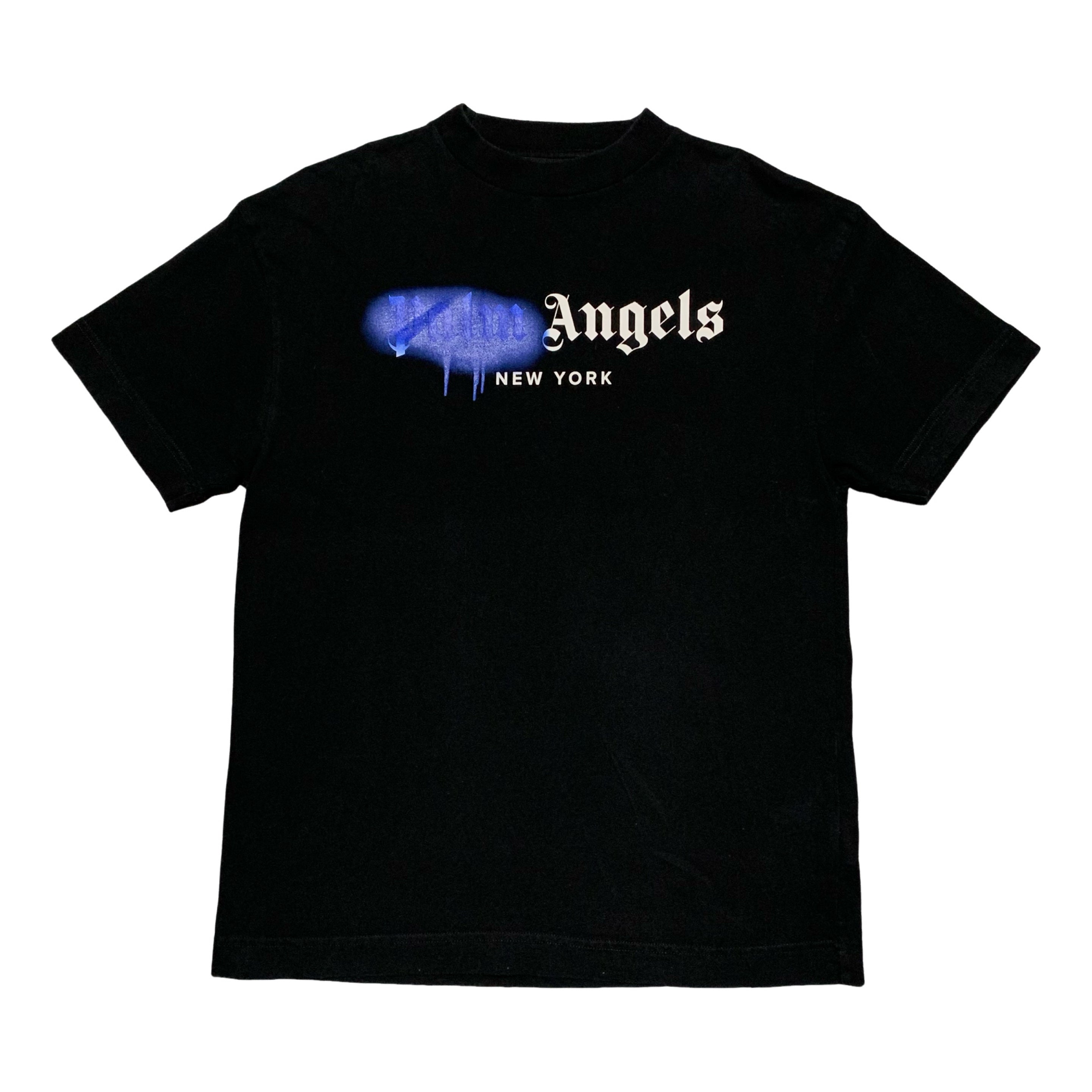 Palm Angels Small New York Sprayed Black Tee