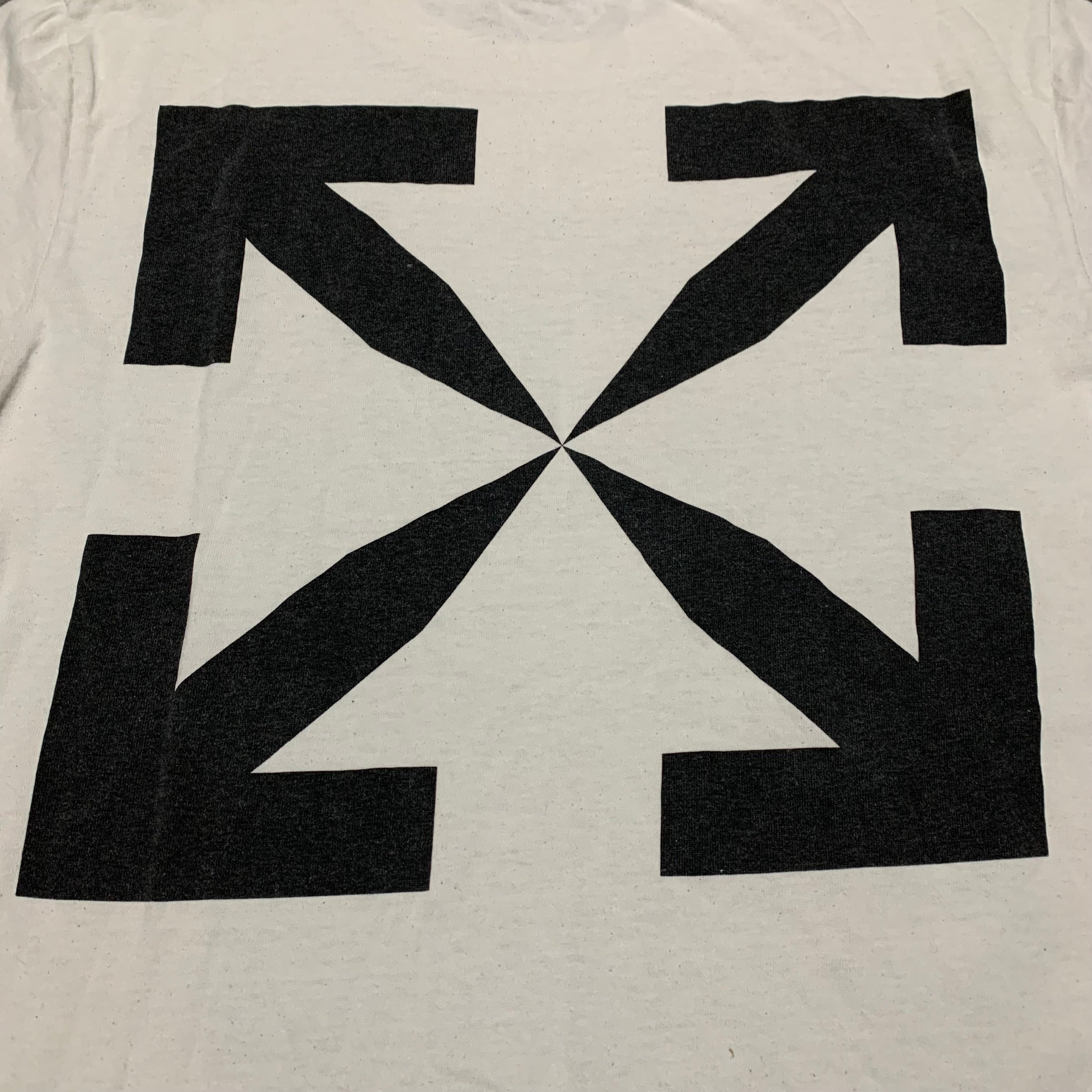 Off White Small Mona Lisa Arrows White Tee Virgil Abloh