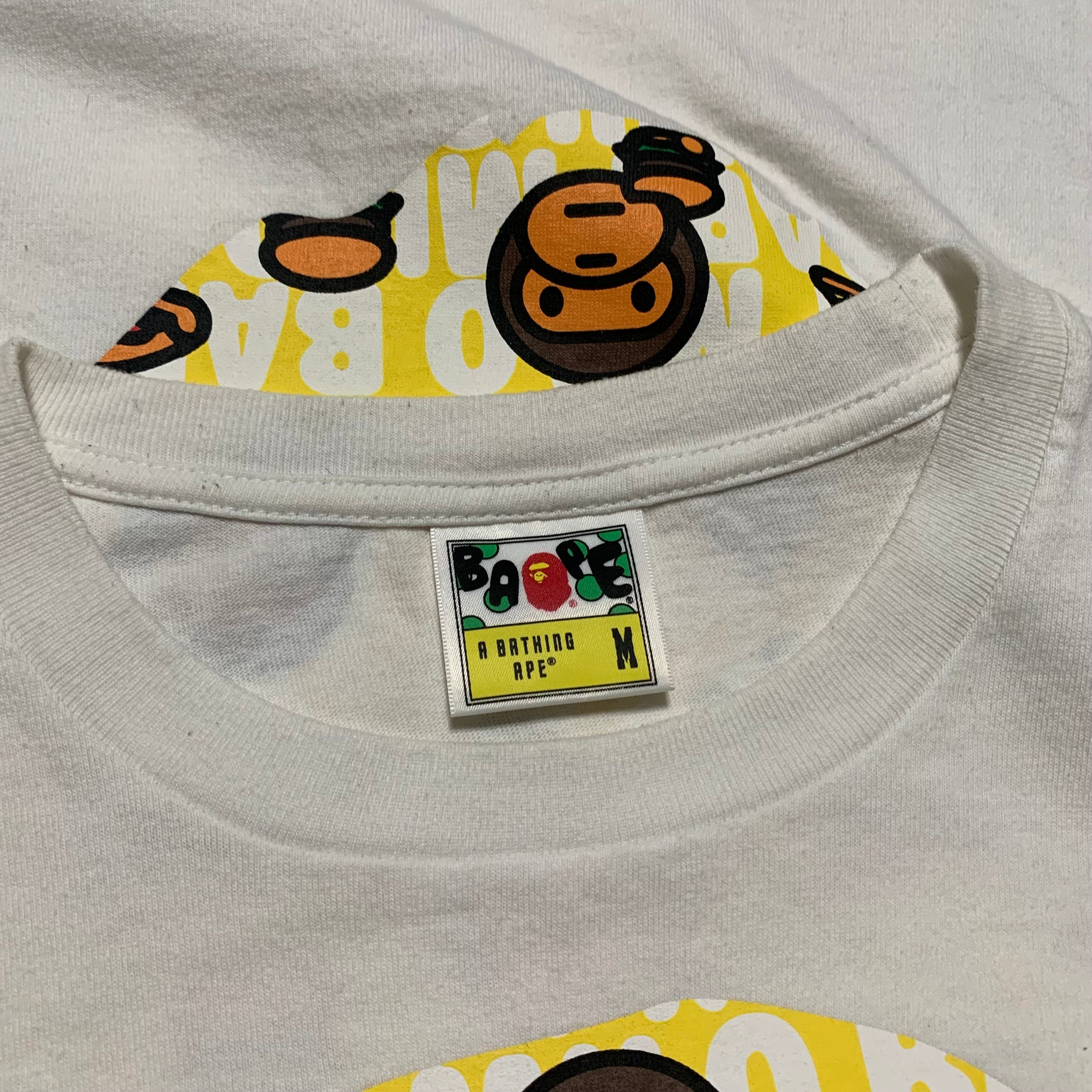 Represent Medium Baby Milo Ape Head White Tee 'Junk Food'