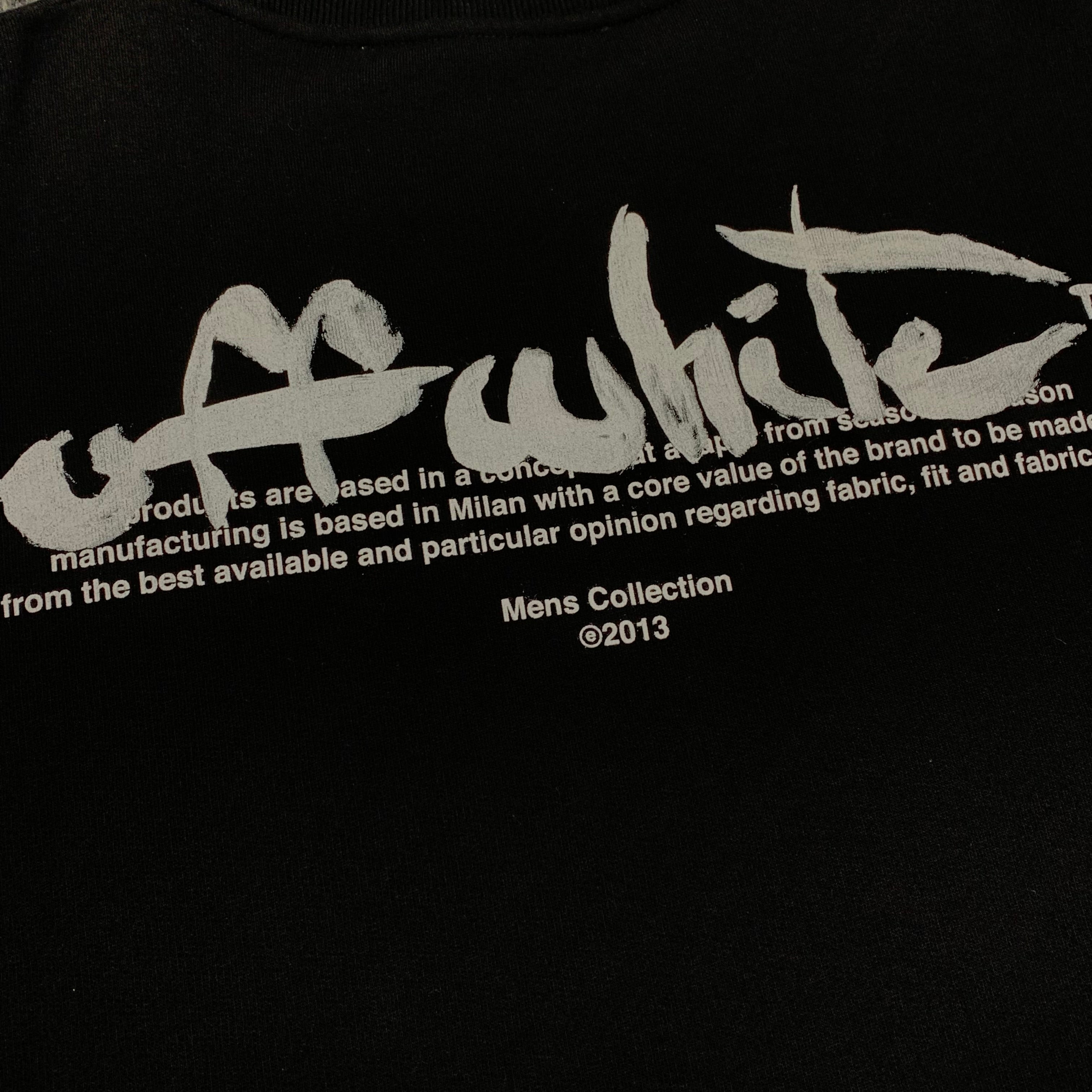 Off White Large Sweatshirt Paint Arrows Skate Black Sweatshirt Crewneck Virgil Abloh