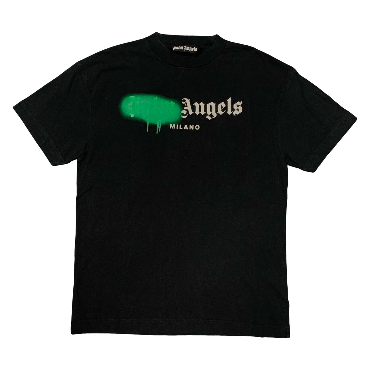 Palm Angels Medium Tee Milano Sprayed Black T-Shirt