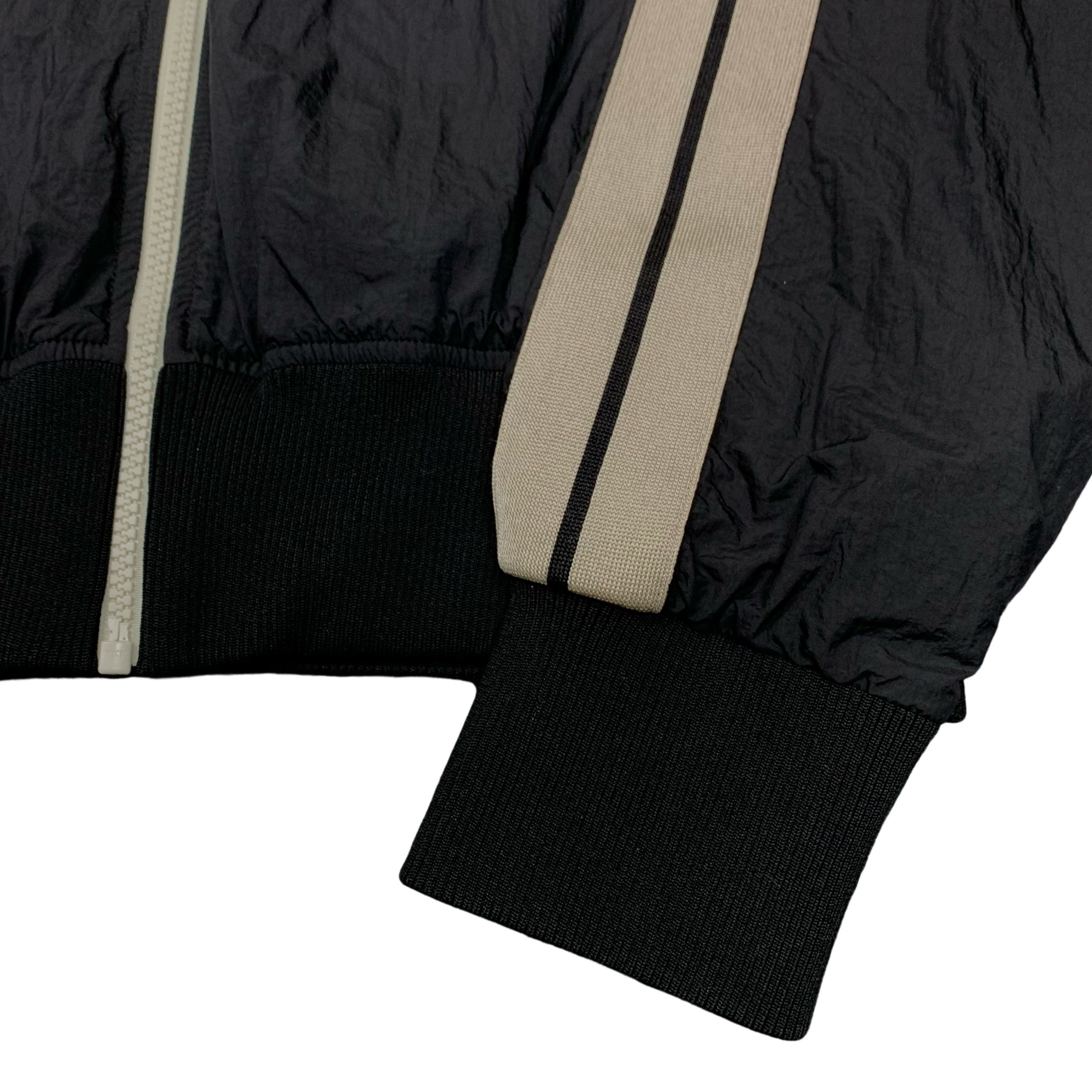 Palm Angels Large Jacket Black Classic Stripe Track Jacket Windbreaker