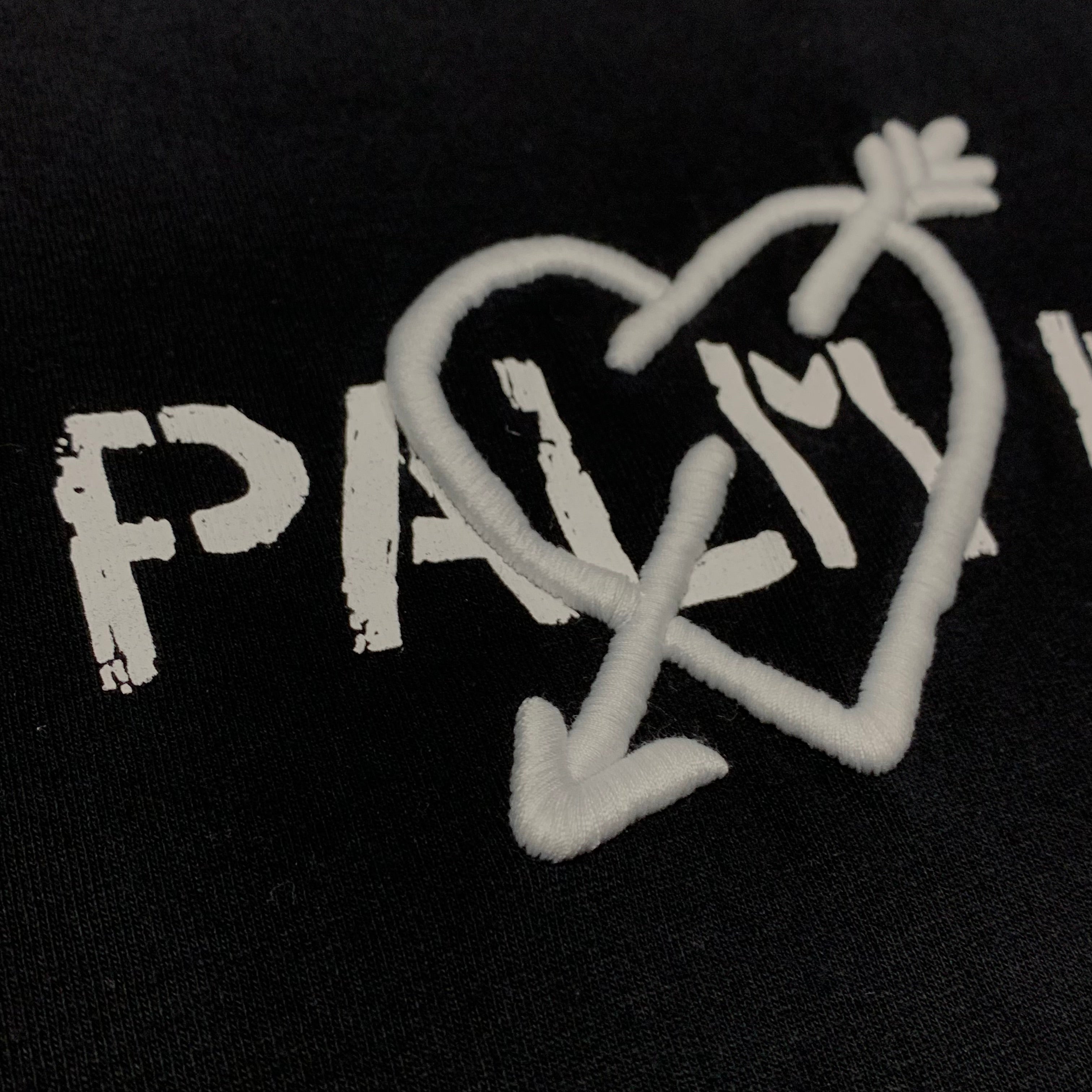 Palm Angels Small Tee Heart Graphic Black T-Shirt