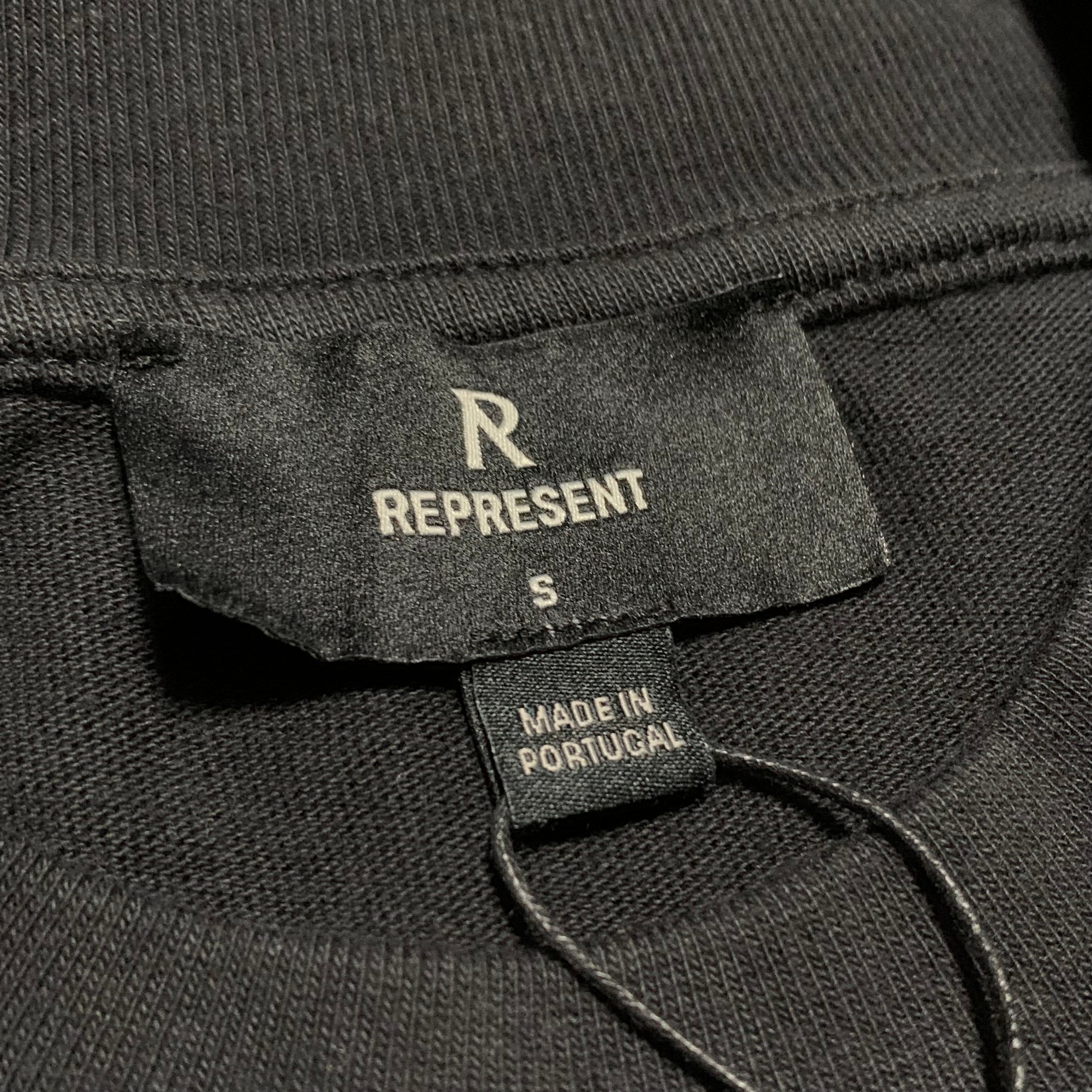 Represent Small Double Distilled Off Black Tee