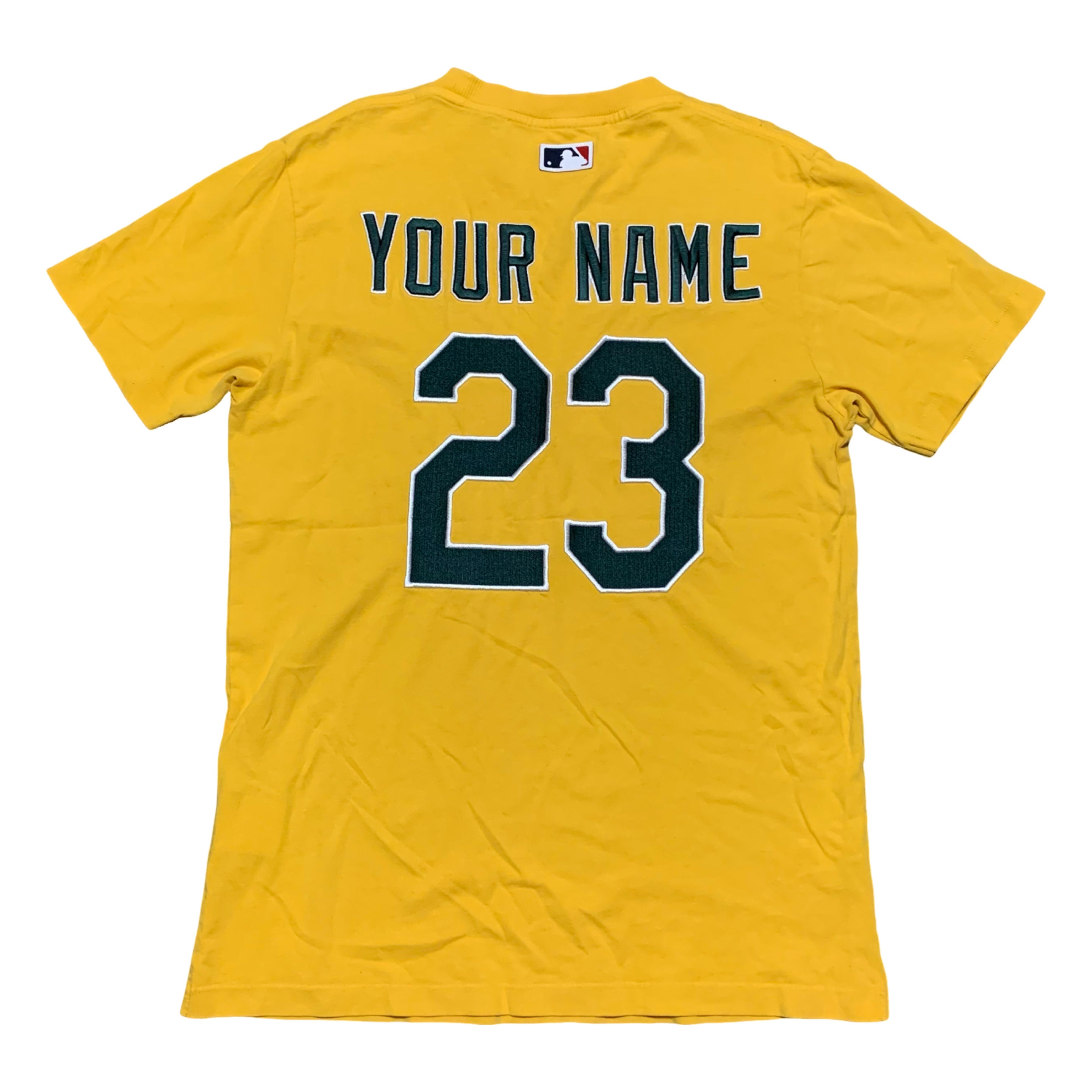 Off White Medium Oakland Athletics MBL Yellow Tee Virgil Abloh