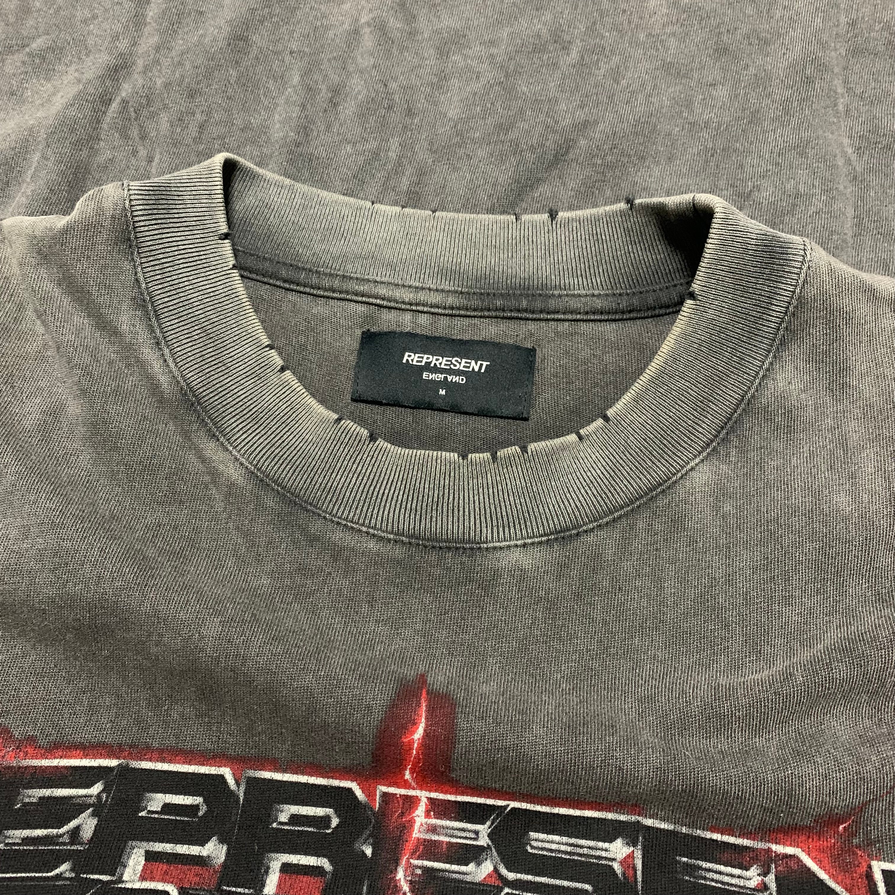 Represent Medium Faze Clan Vintage Grey Tee