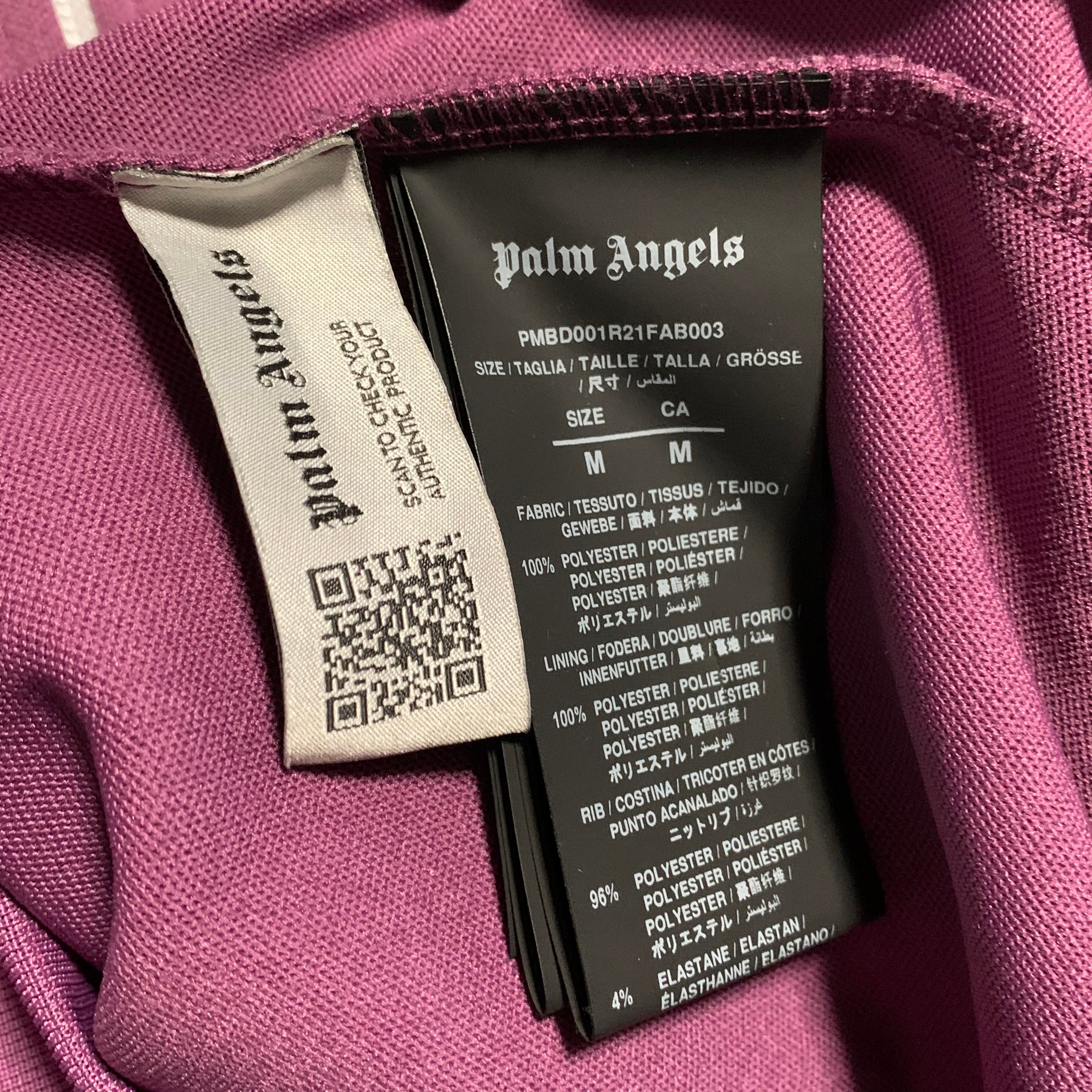 Palm Angels Medium Classic Purple Track Jacket Top