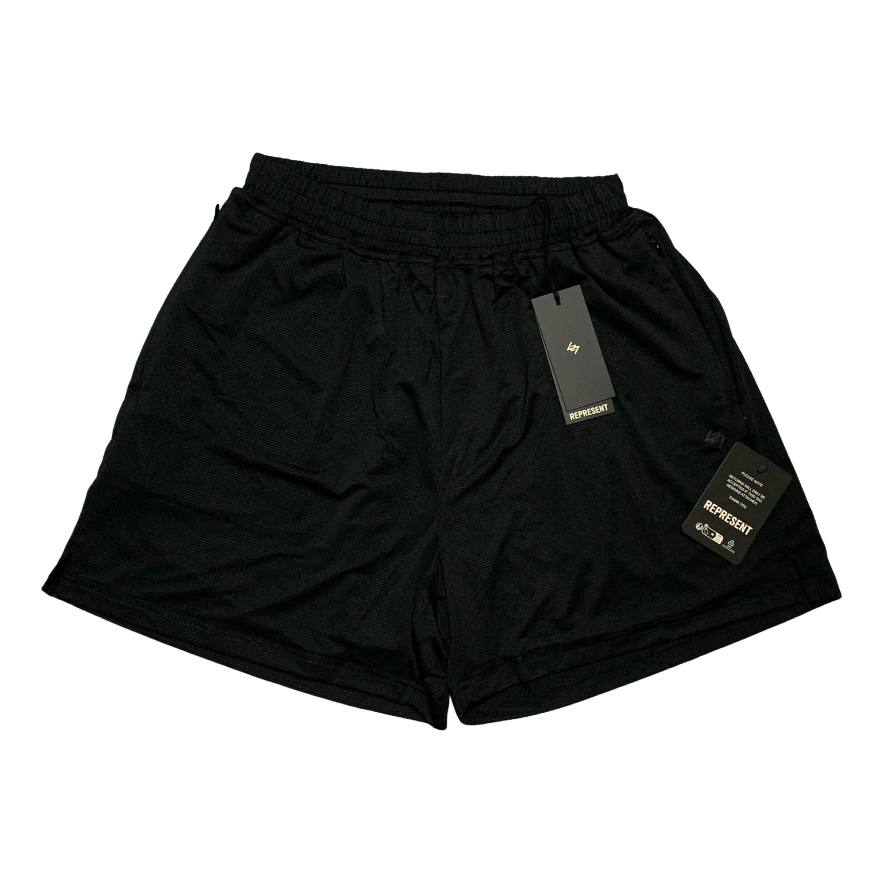 Represent Small Shorts Black Mesh Bottoms