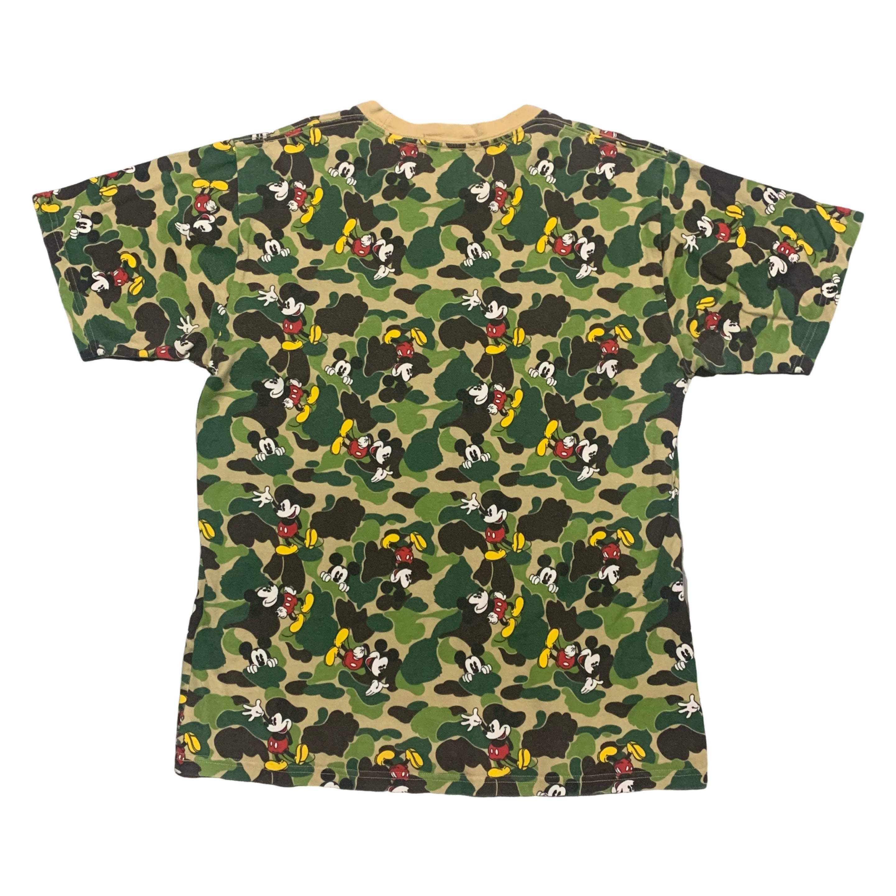 Bape Medium Mickey Mouse Green ABC Camo Tee Vintage