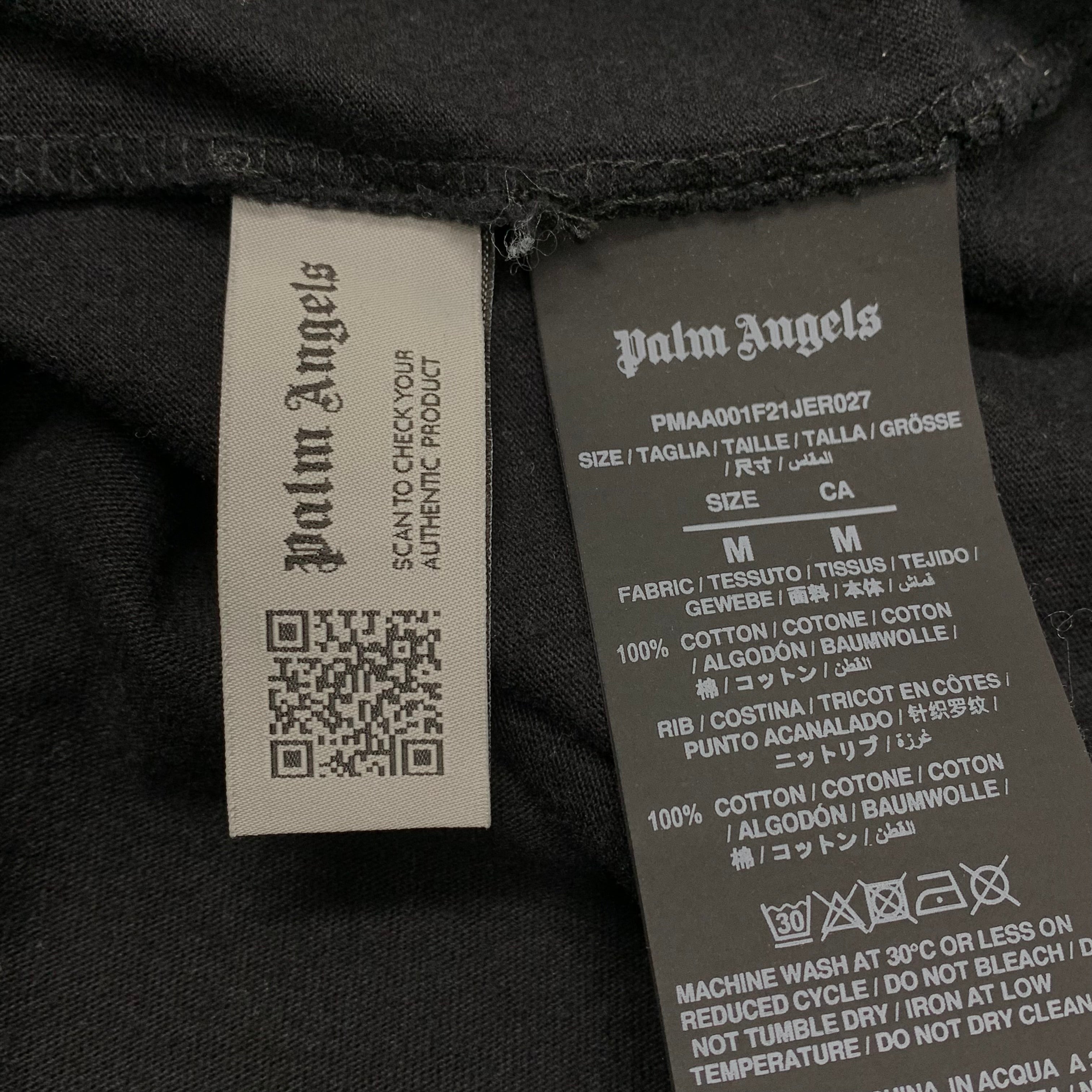 Palm Angels Medium Tee Bear Sprayed Graffiti Black T-Shirt