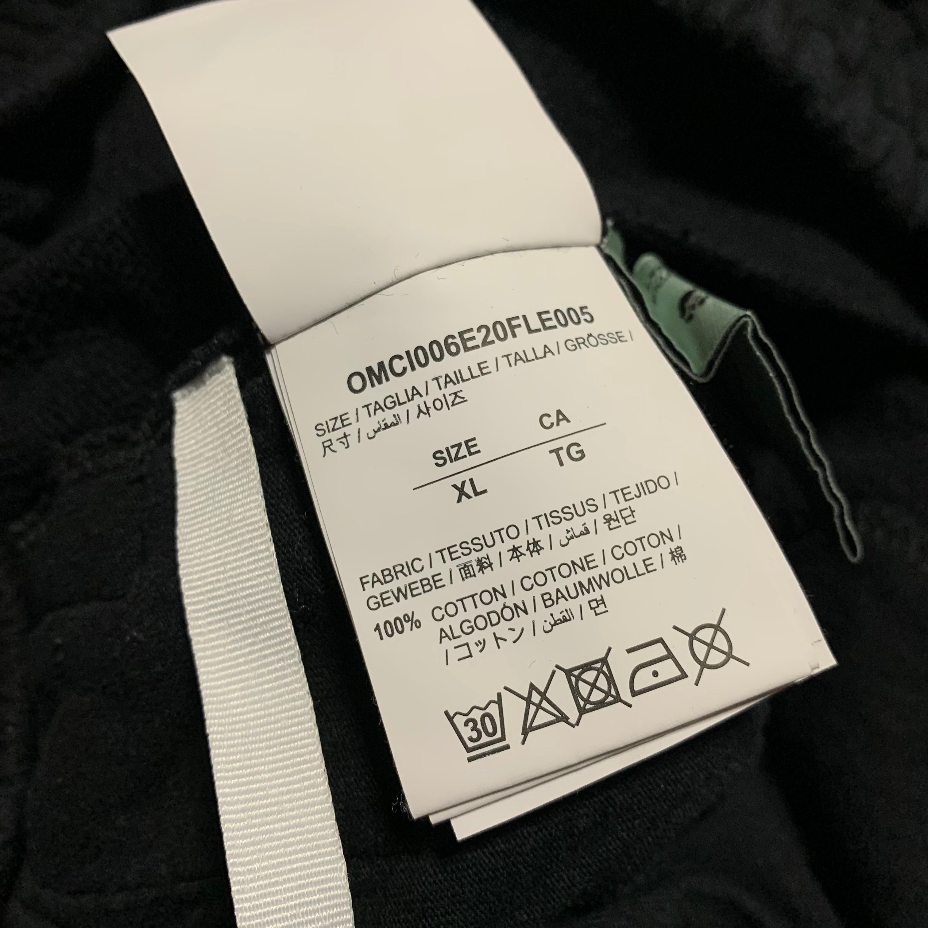 Off White XL Shorts Caravaggio Arrows Black Bottoms Virgil Abloh