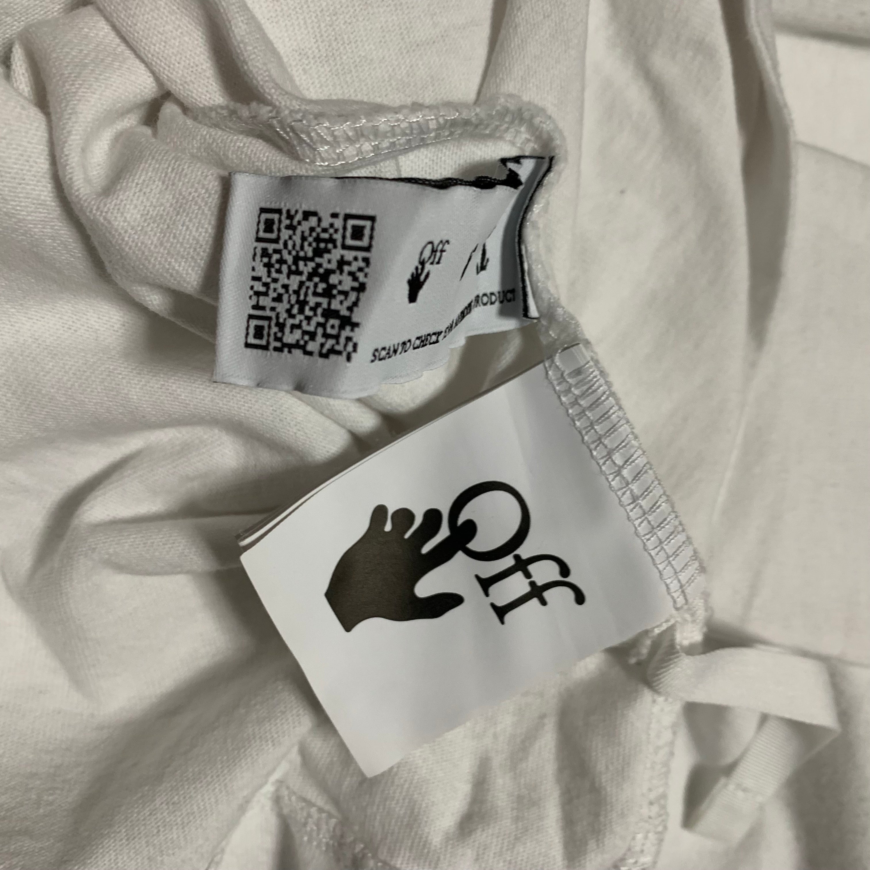 Off White Large Logo Graphic White Tee Virgil Abloh