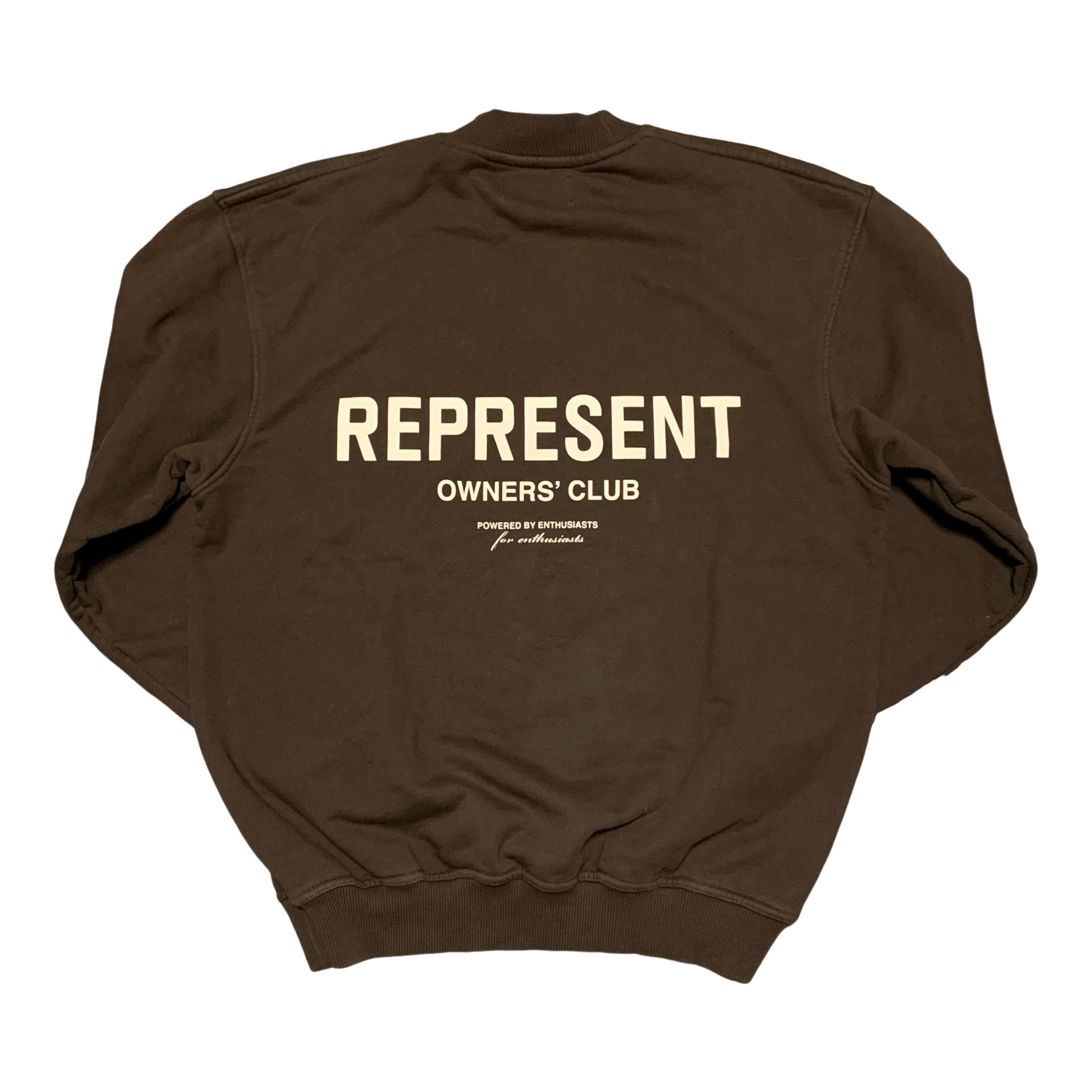 Represent Small Owners Club Brown Sweater Sweatshirt Crewneck