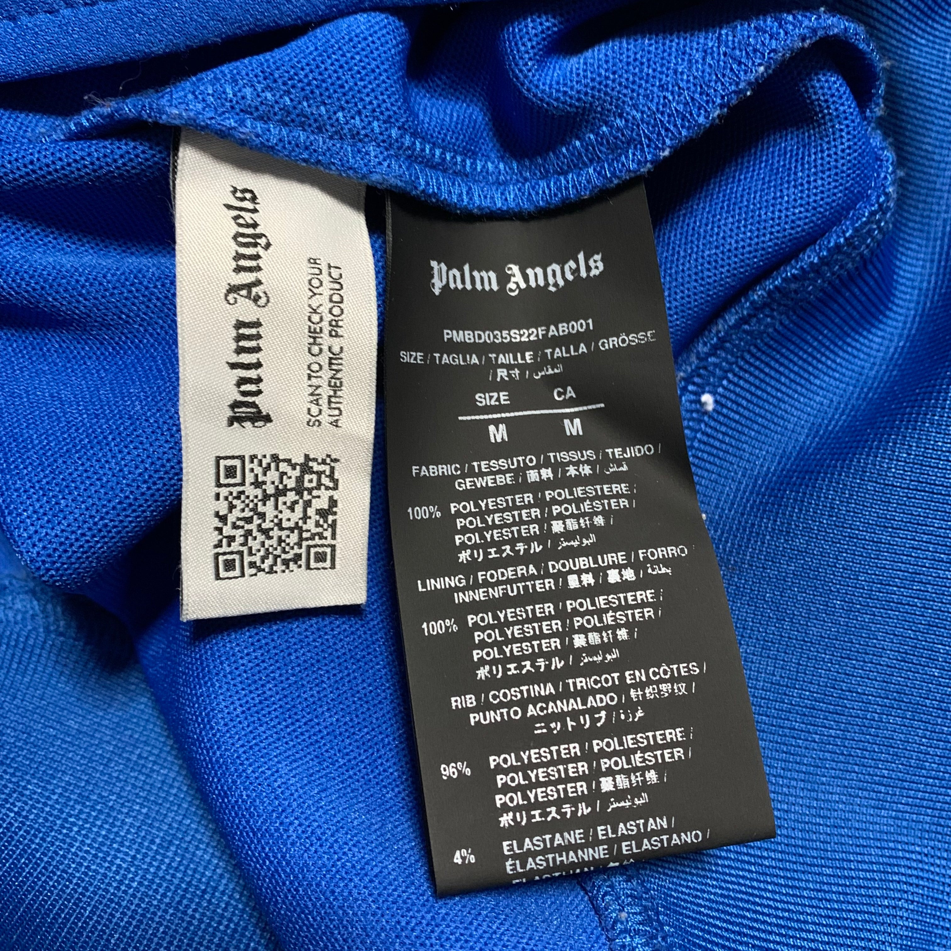 Palm Angels Medium Track Jacket Classic Logo Electric Blue Jacket
