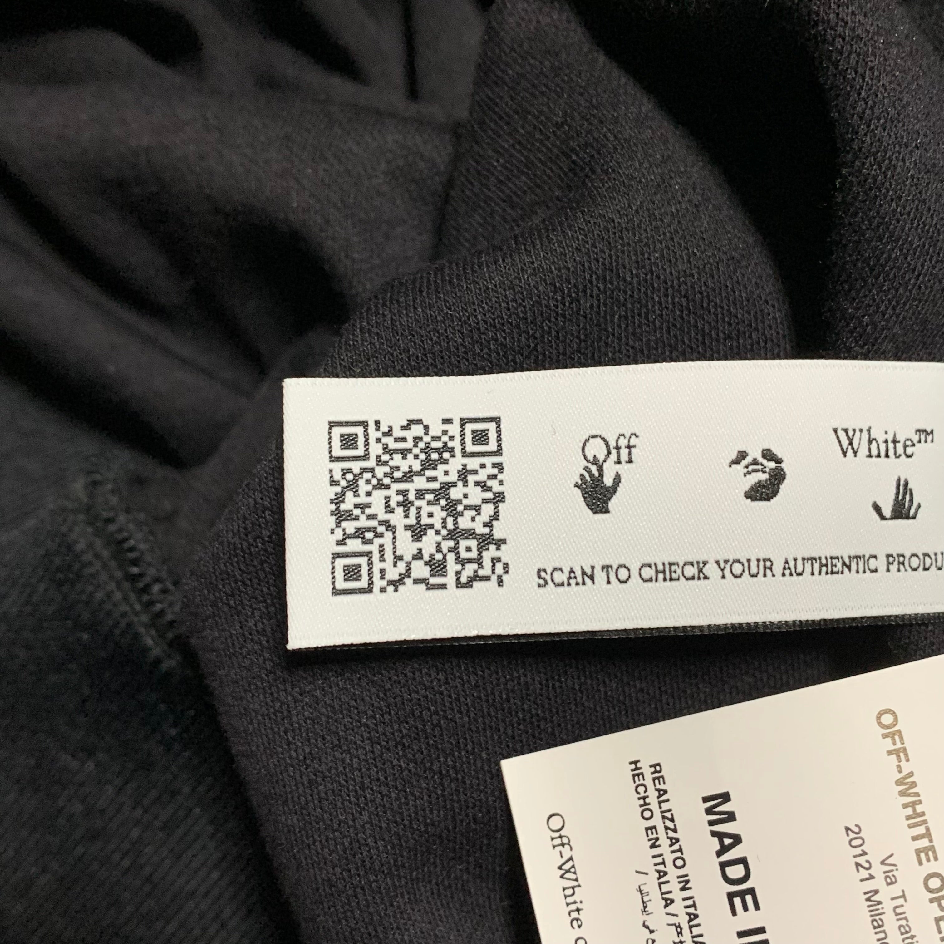 Off White Medium Jacket Single Arrows Black Track Top Jacket Virgil Ablloh