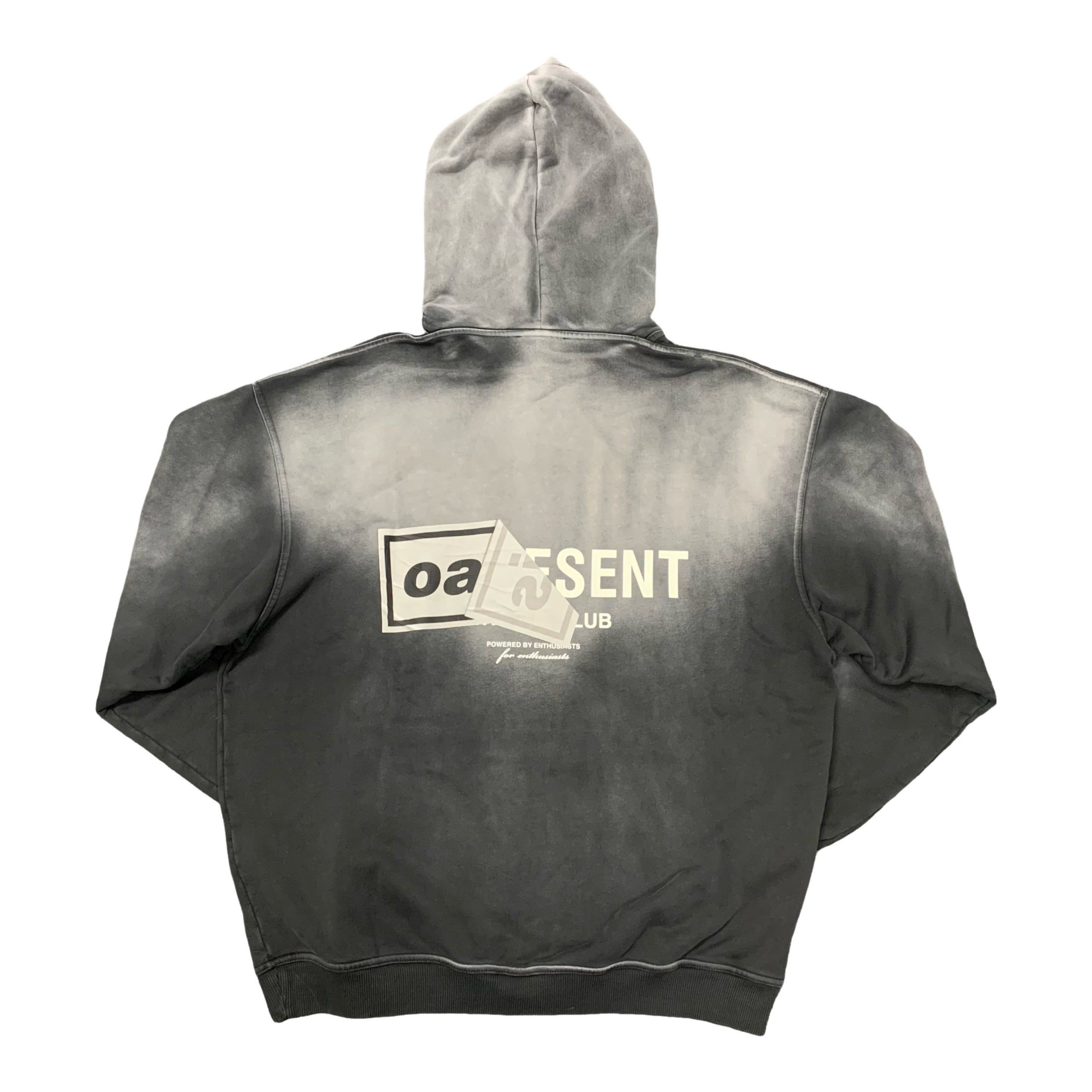 Represent Large Hoodie Oasis Owners Club Stained Black Hoodie (£170)