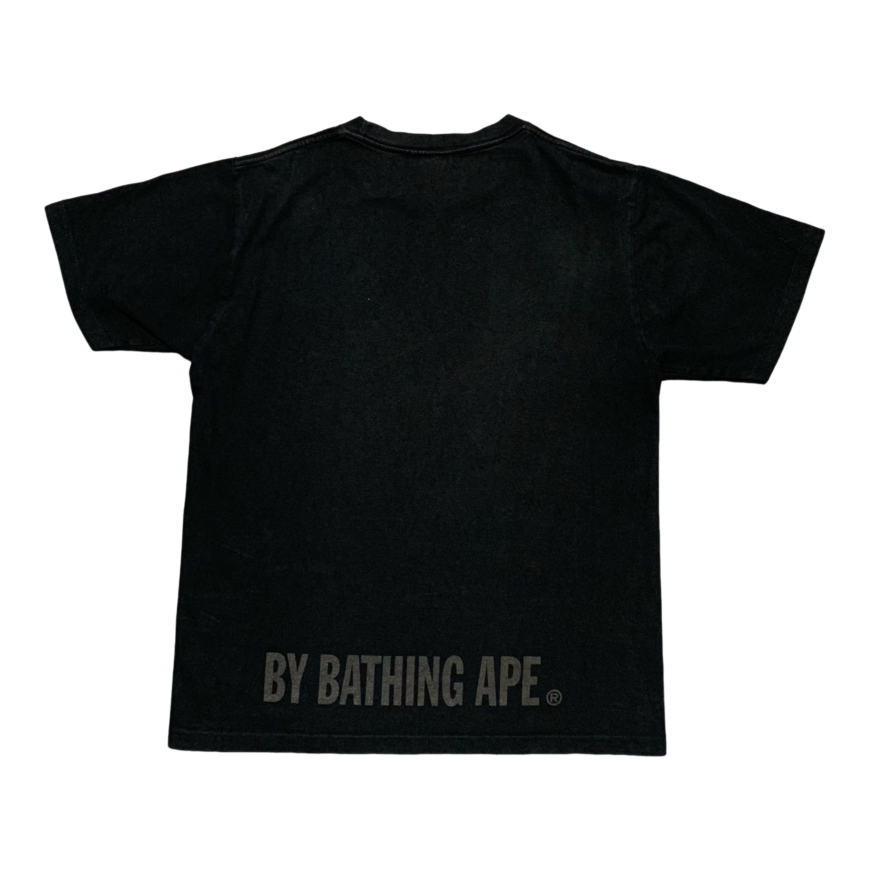 Bape Medium Black Ape Face Black Tee A Bathing Ape