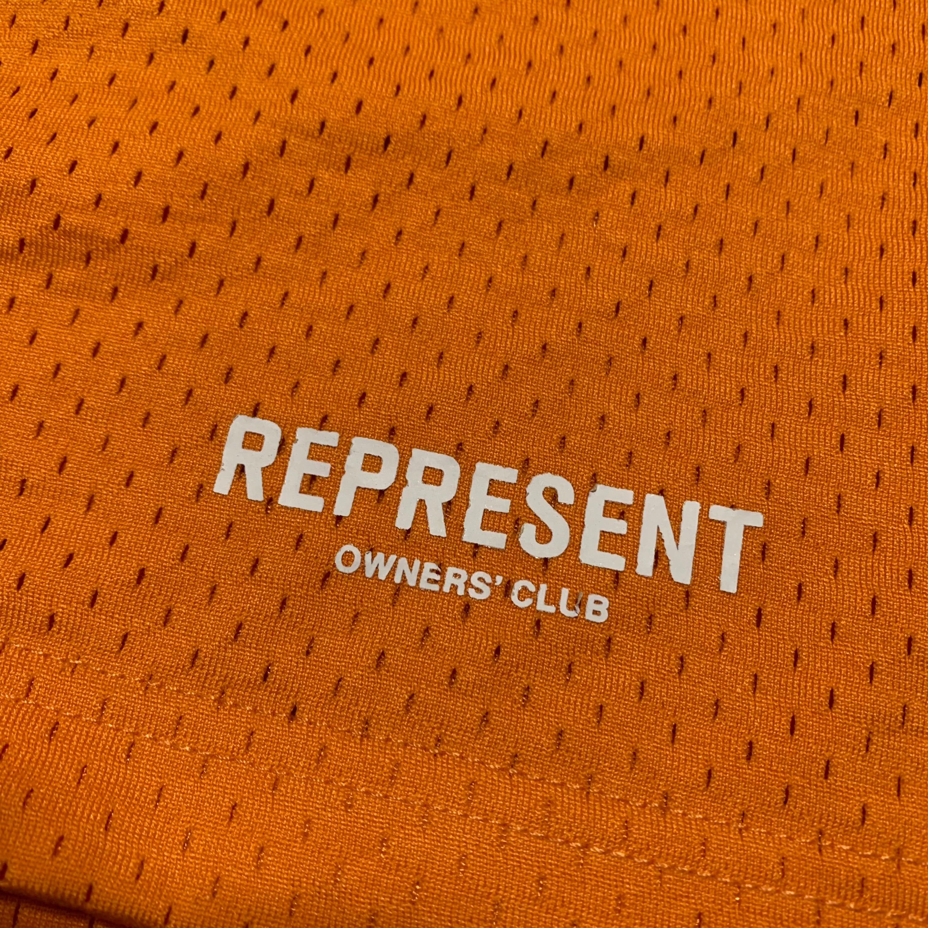 Represent Medium Shorts Owners Club Mesh Orange Bottoms