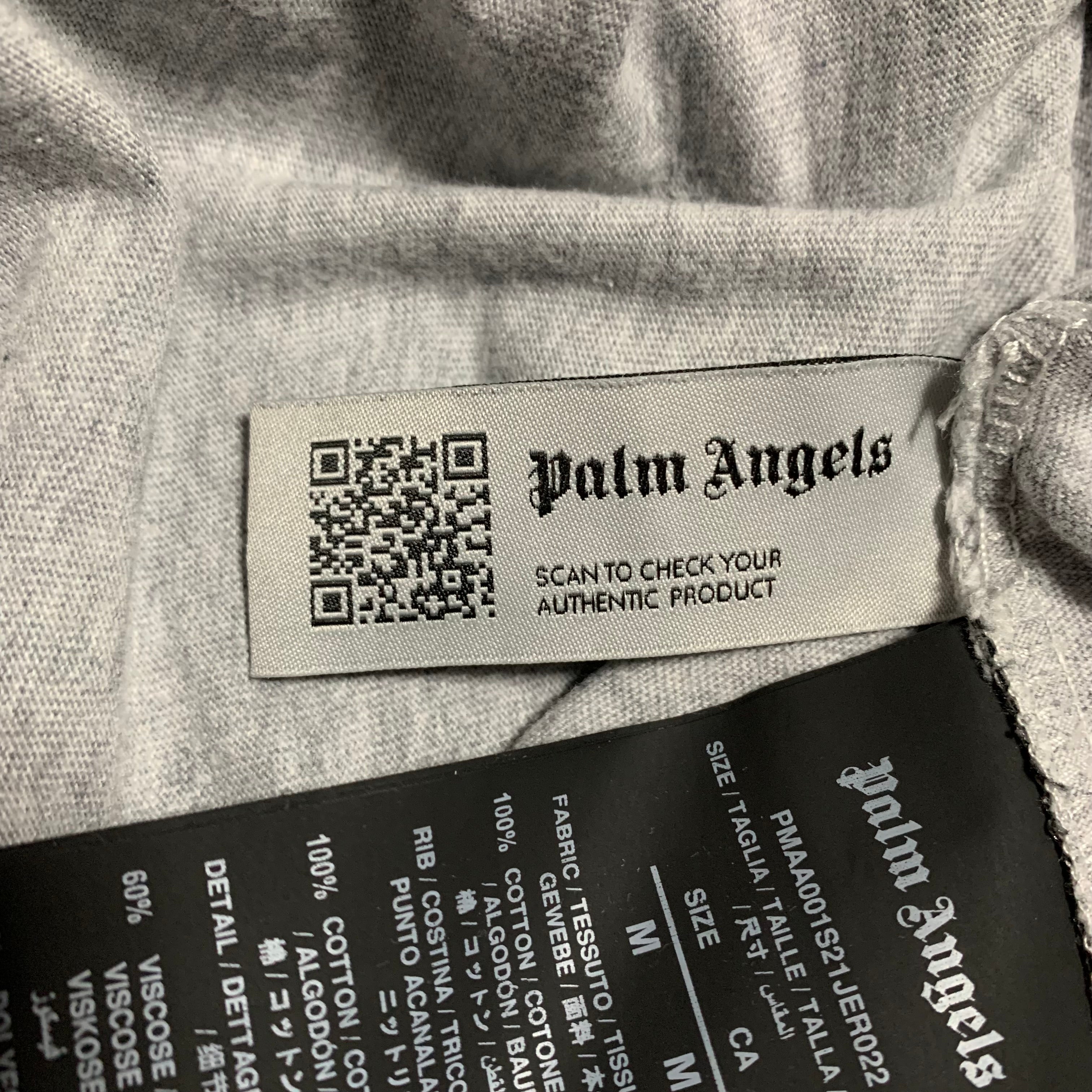 Palm Angels Medium Pirate Bear Grey Tee