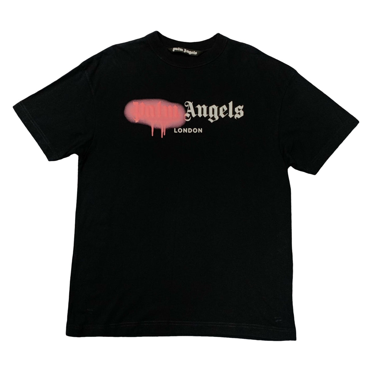 Palm Angels Medium Tee London Sprayed Black T-Shirt