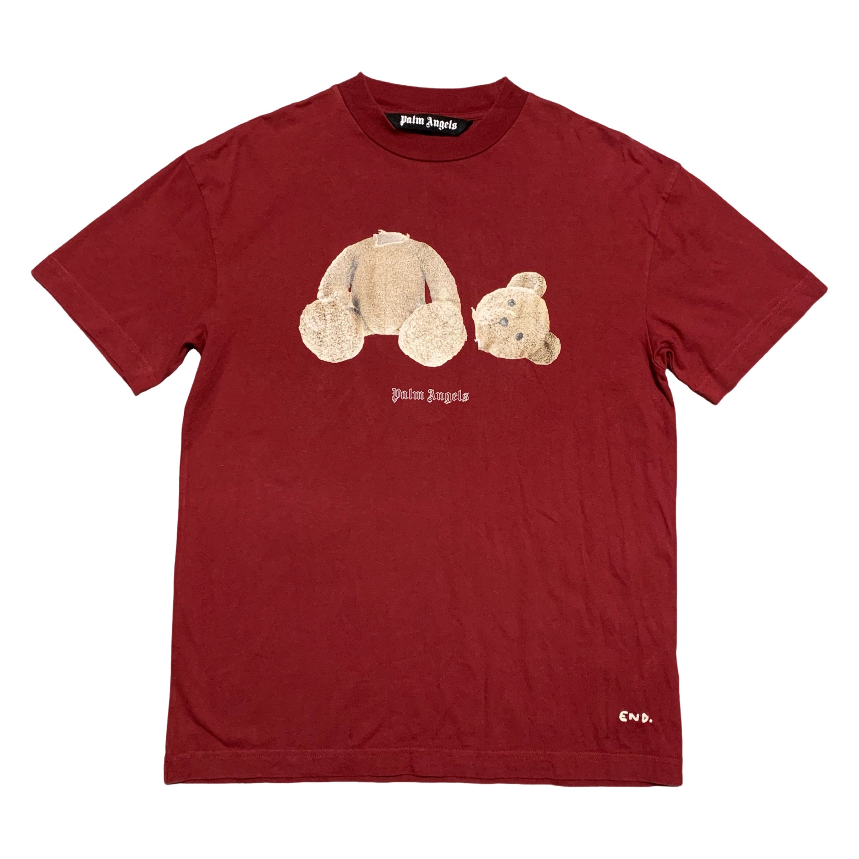 Palm Angels Medium Kill The Bear Rose Burgundy Tee End Clothing Exclusive